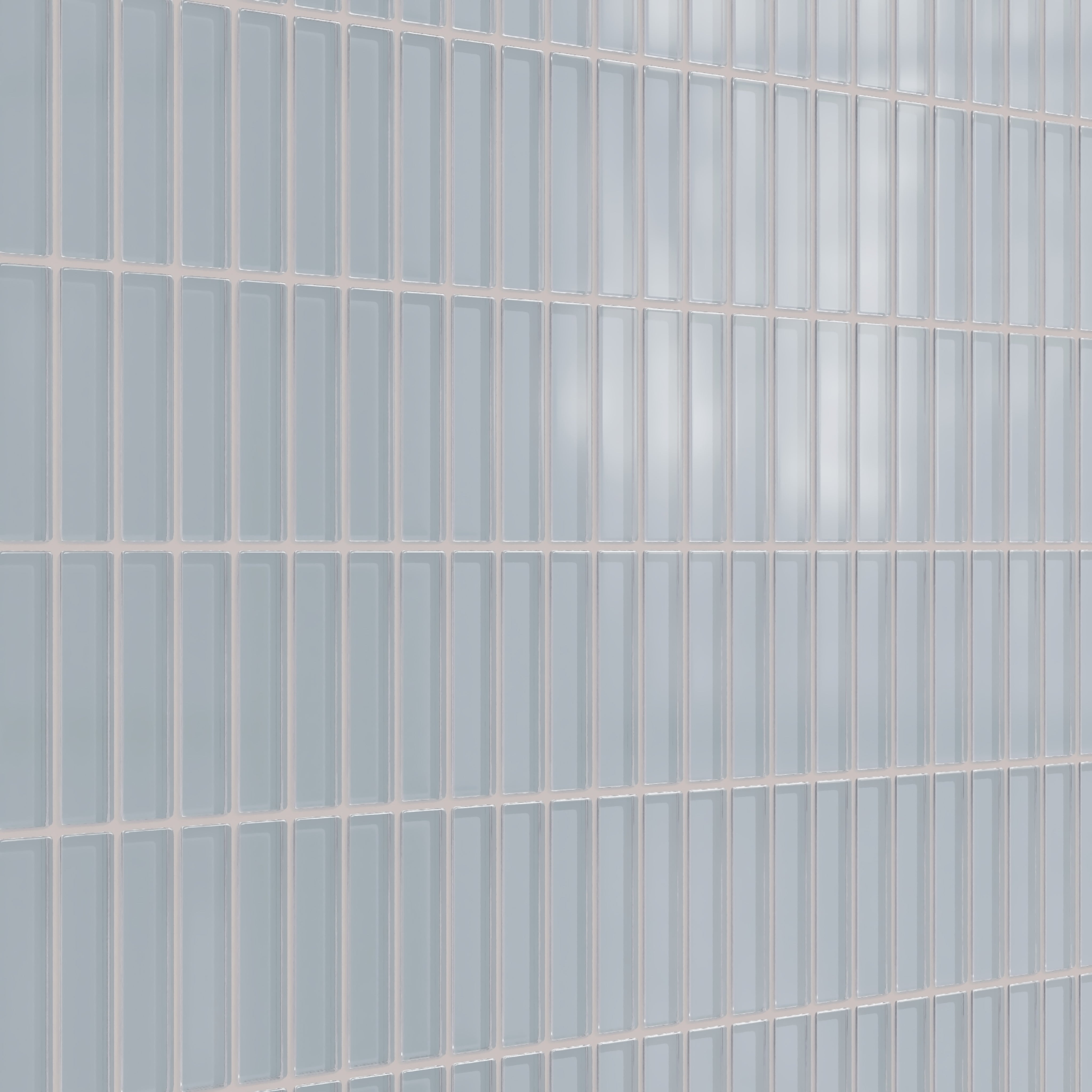 1x4 Straight Set Sheeted Glass Mosaic Tile in Pinyon Jay Matte