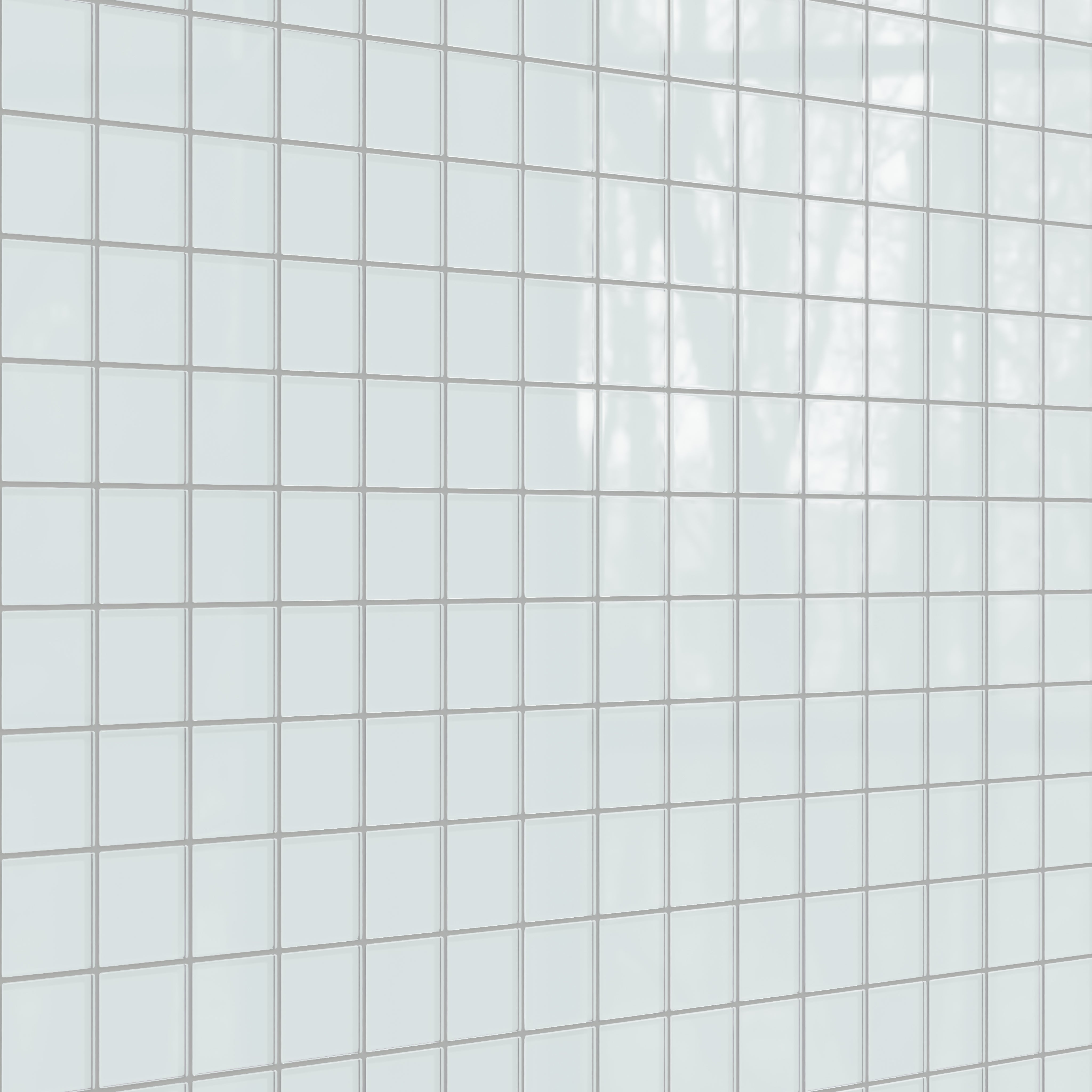 3x3 Straight Set Sheeted Glass Mosaic Tile in Warbler Gloss