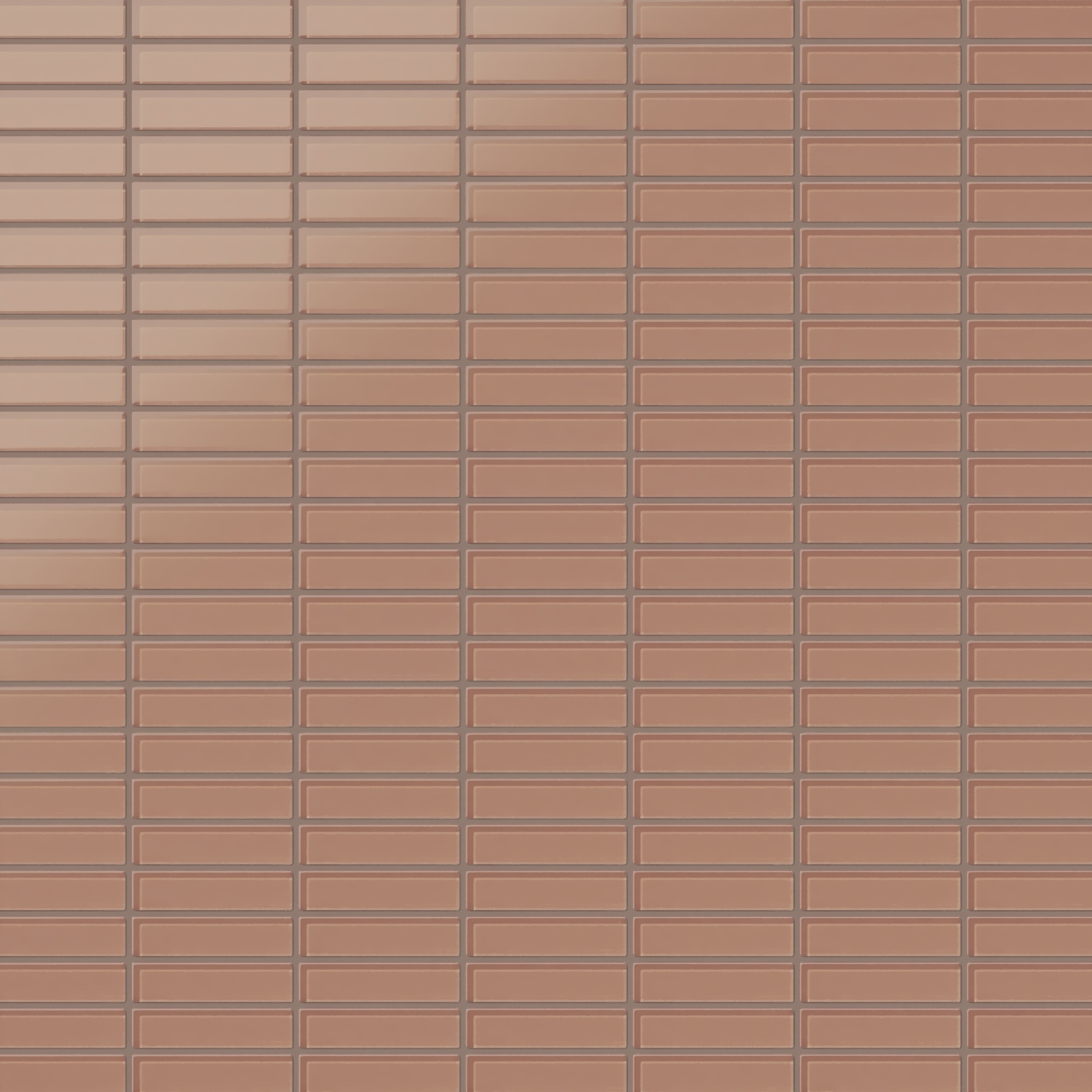 1x4 Straight Set Sheeted Glass Mosaic Tile in Sora Matte