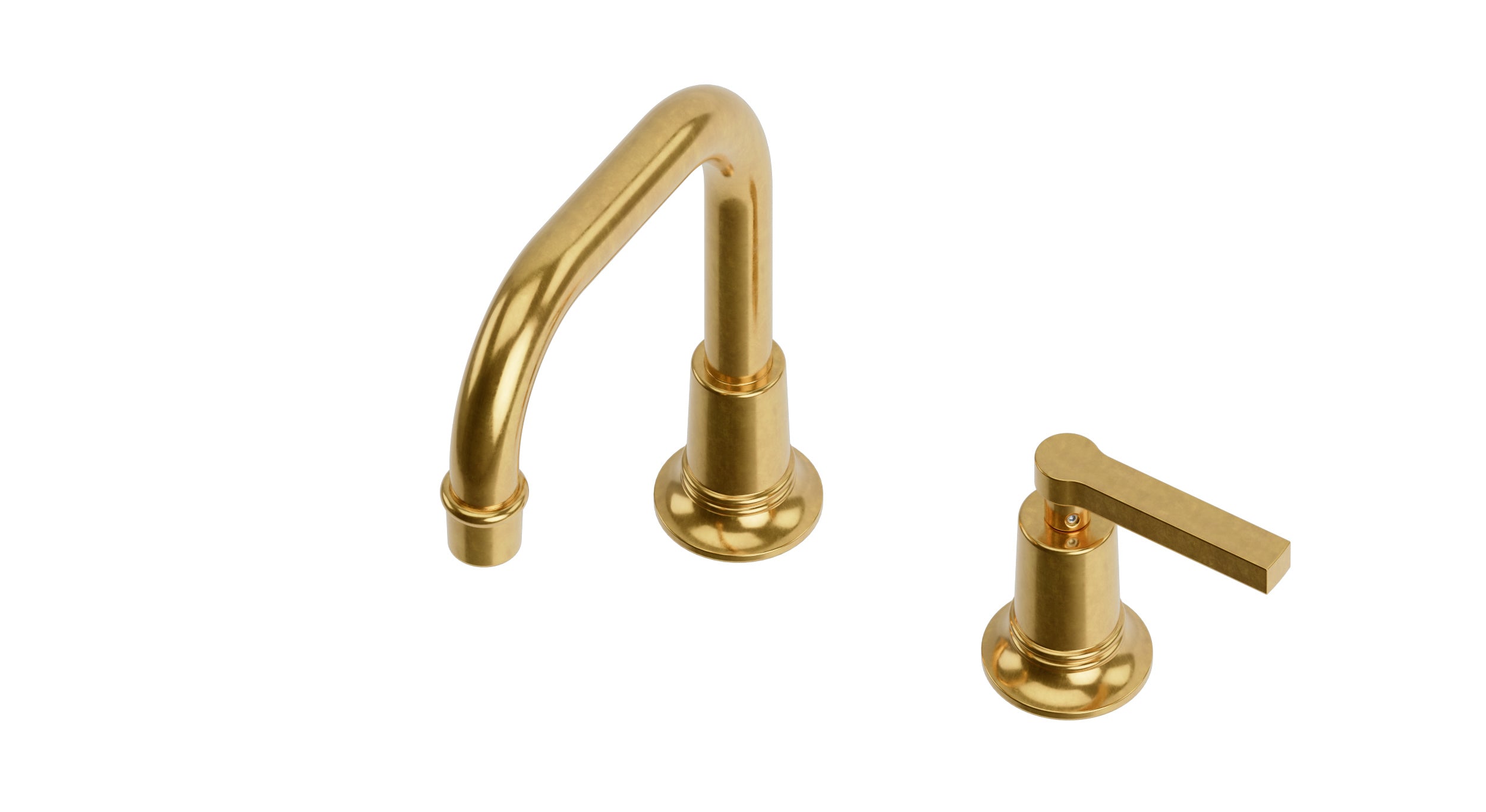 Emerson One Handle Deck Mount Squaretop Lavatory Faucet with Classic Lever Handle in French Brass