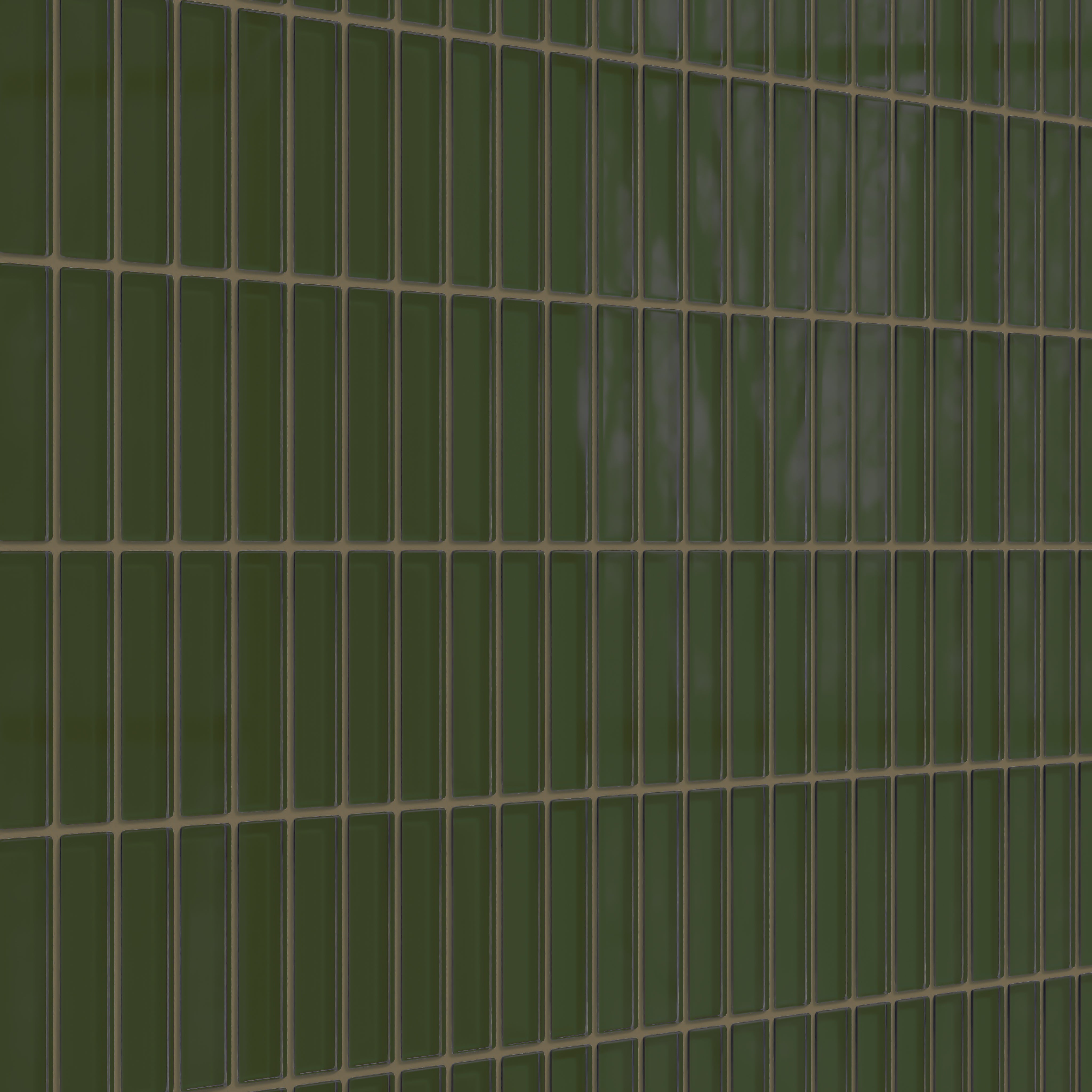1x4 Straight Set Sheeted Glass Mosaic Tile in Starling Gloss