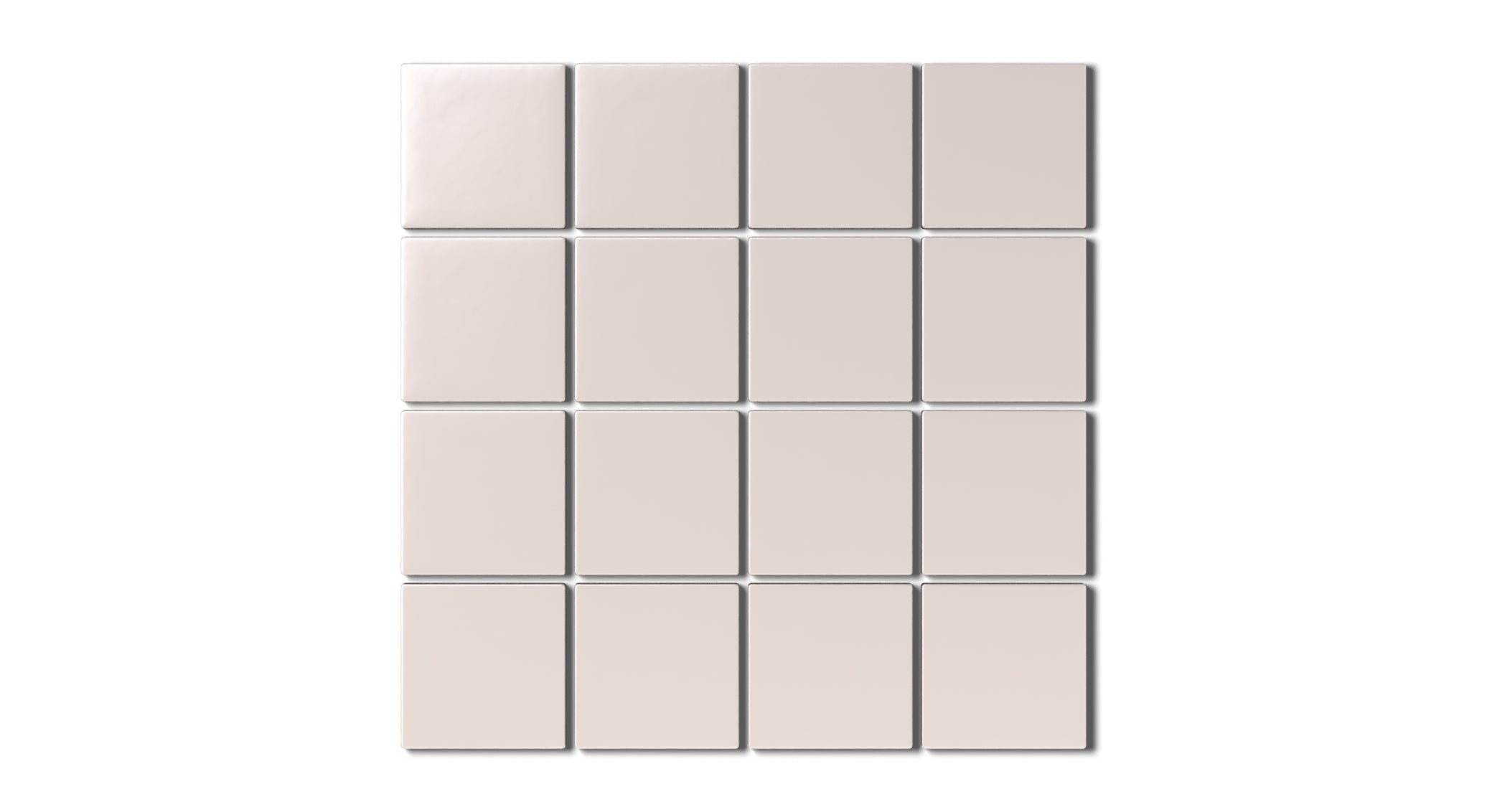 3x3 Straight Set Sheeted Natural Press Ceramic Mosaic Tile in Tyrian Purple Matte