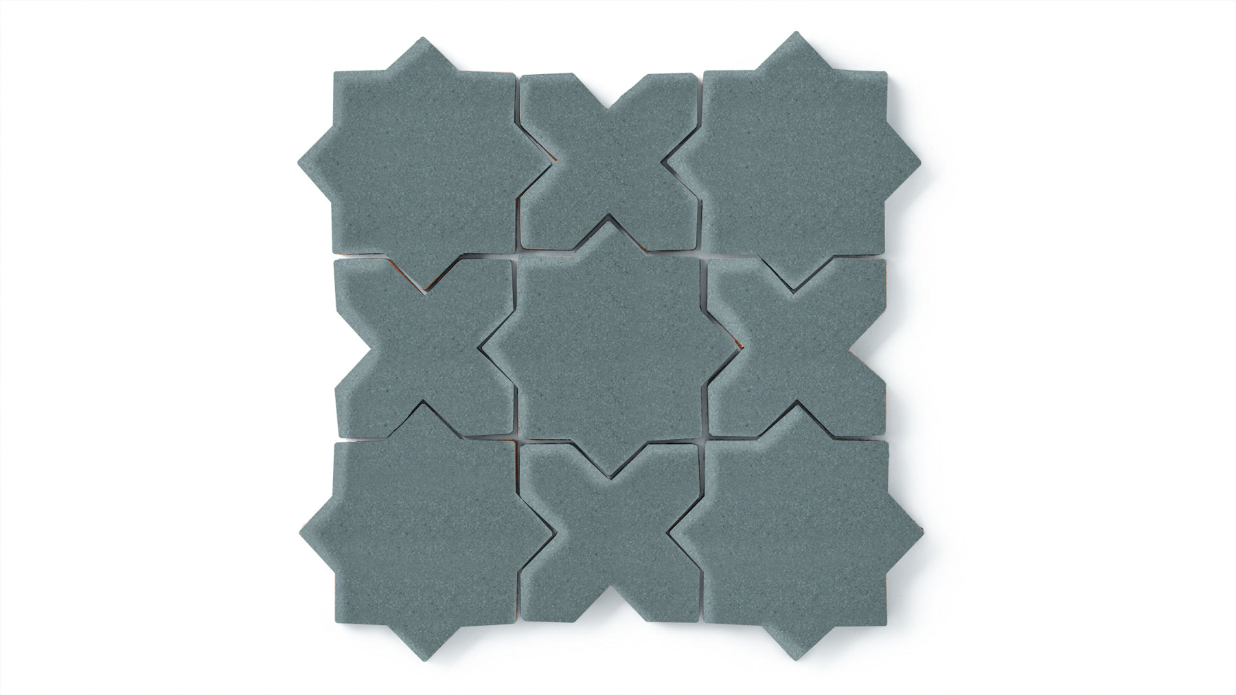 Mini Star & Cross Original Ceramic Tile in Flagstone Matte