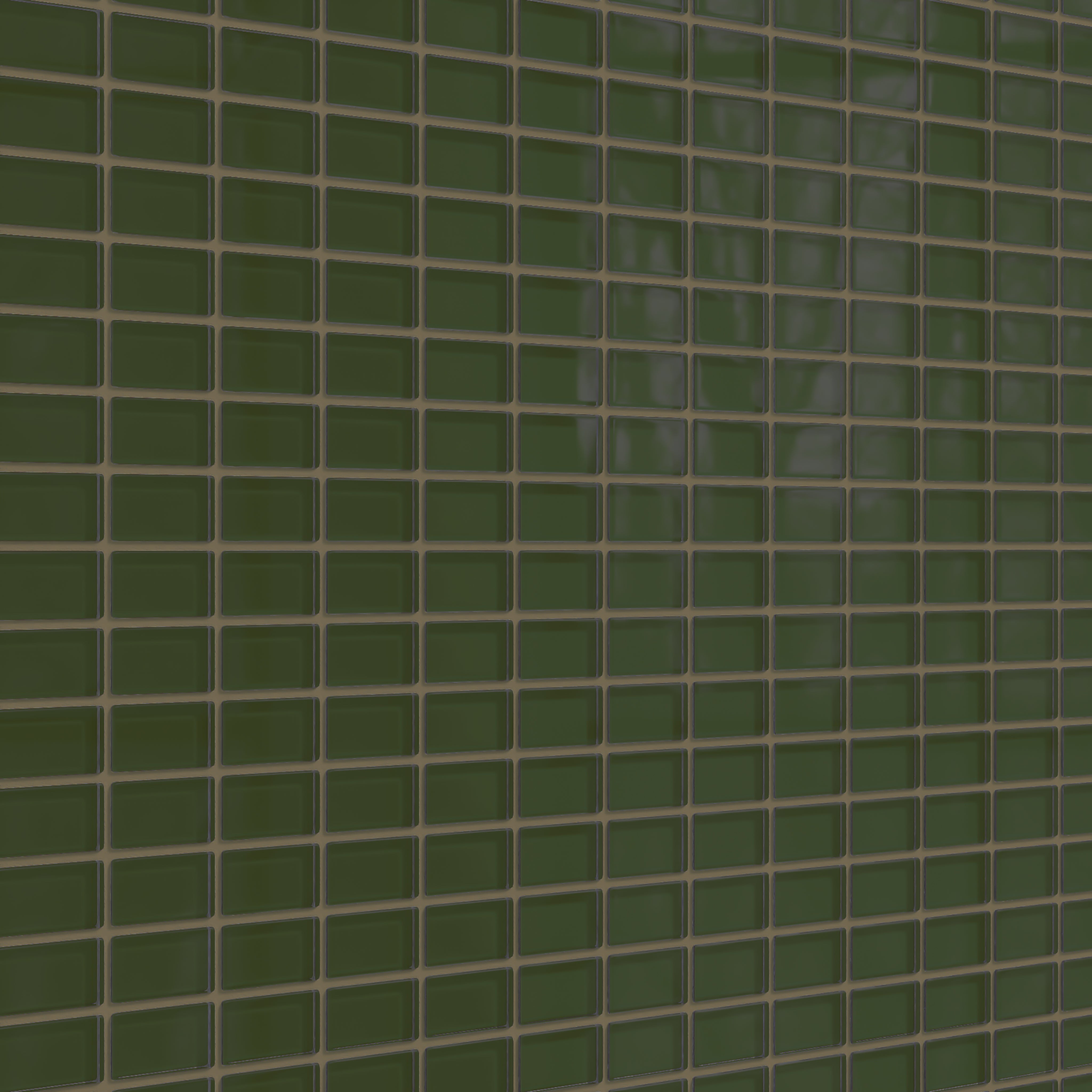 1x2 Straight Set Sheeted Glass Mosaic Tile in Starling Gloss