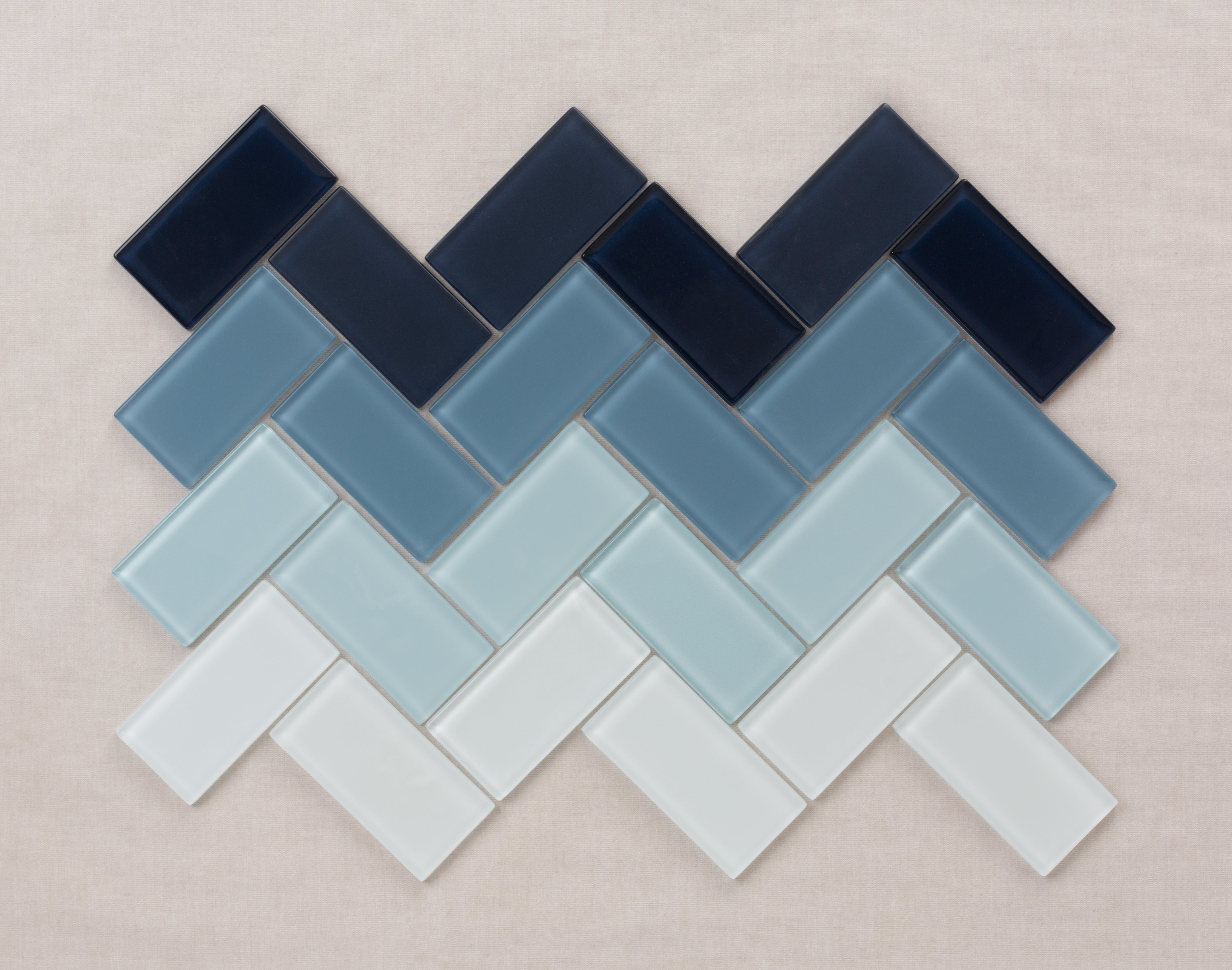 2x2 Straight Set Sheeted Glass Mosaic Tile in Partridge Matte