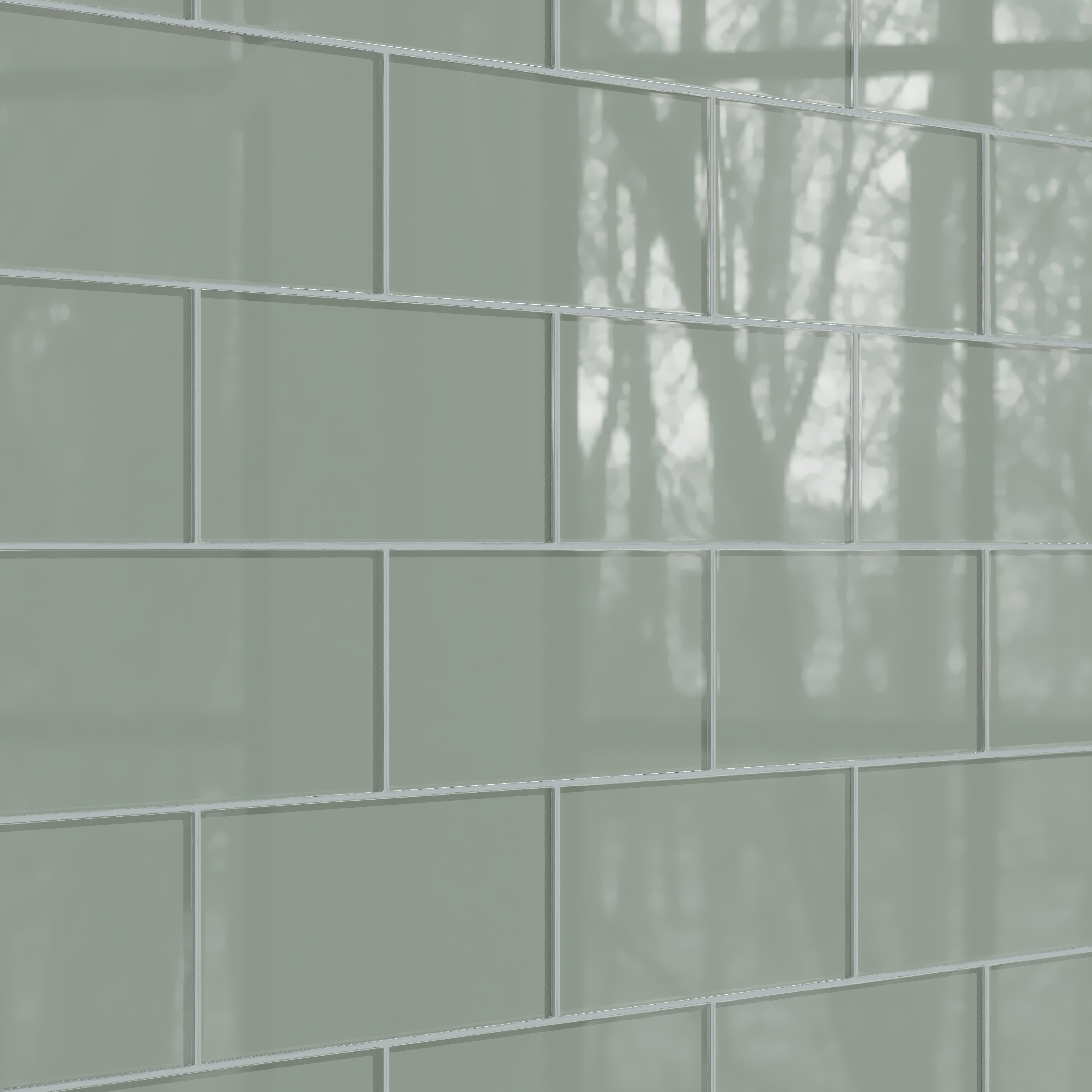 6x12 Glass Tile in Hummingbird Gloss