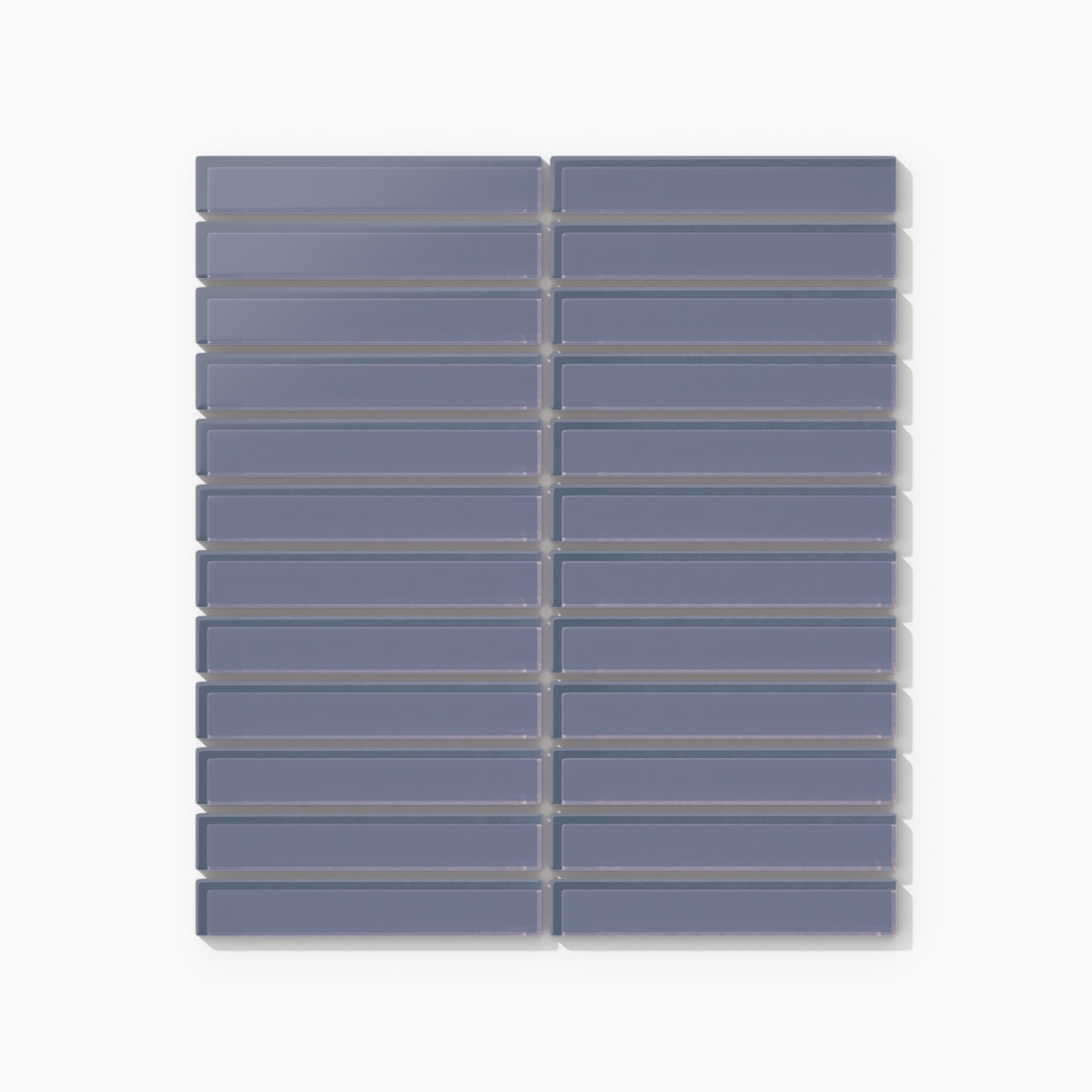 1x6 Straight Set Sheeted Glass Mosaic Tile in Nuthatch Matte