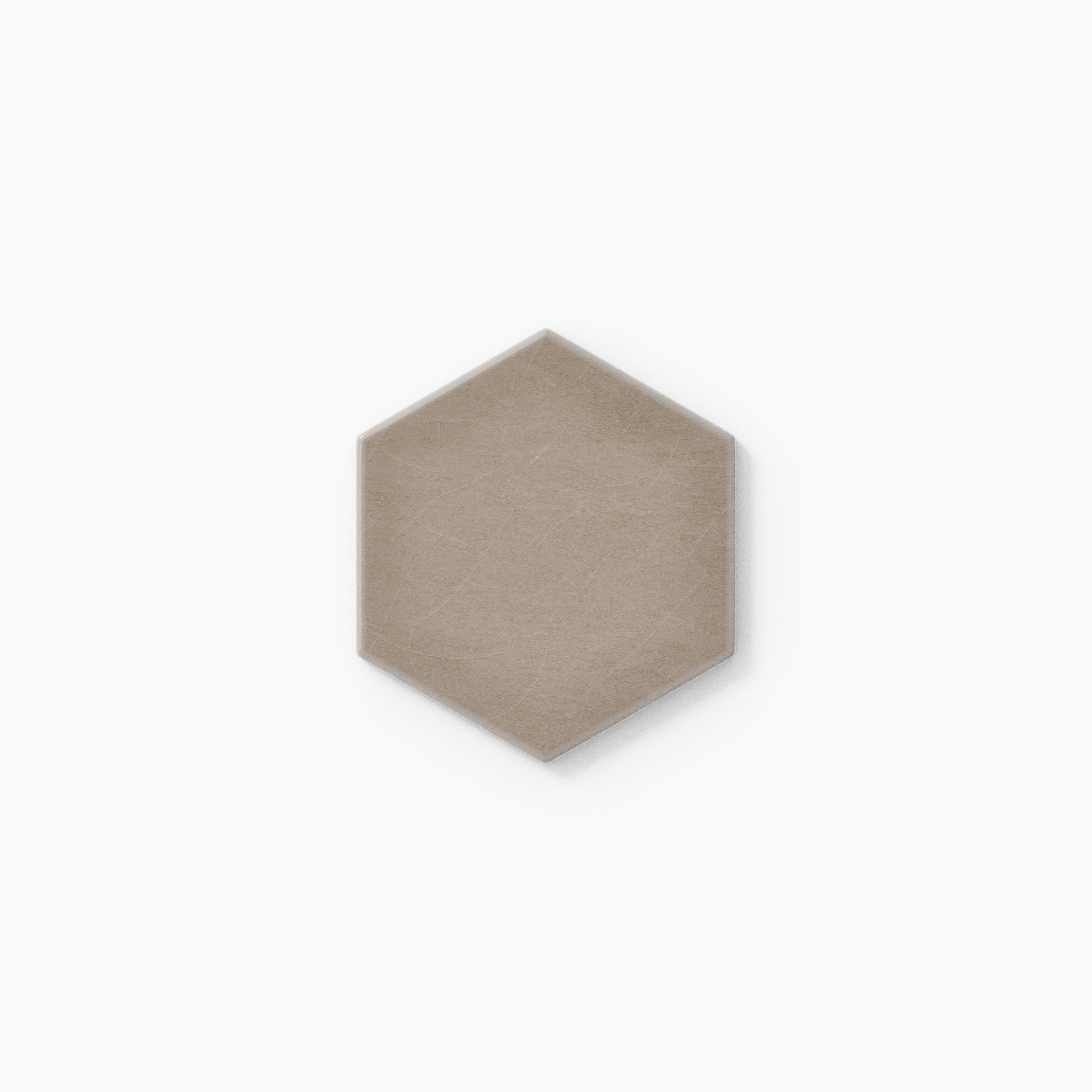 4" Hexagon Original Ceramic Tile in Cardamom Gloss