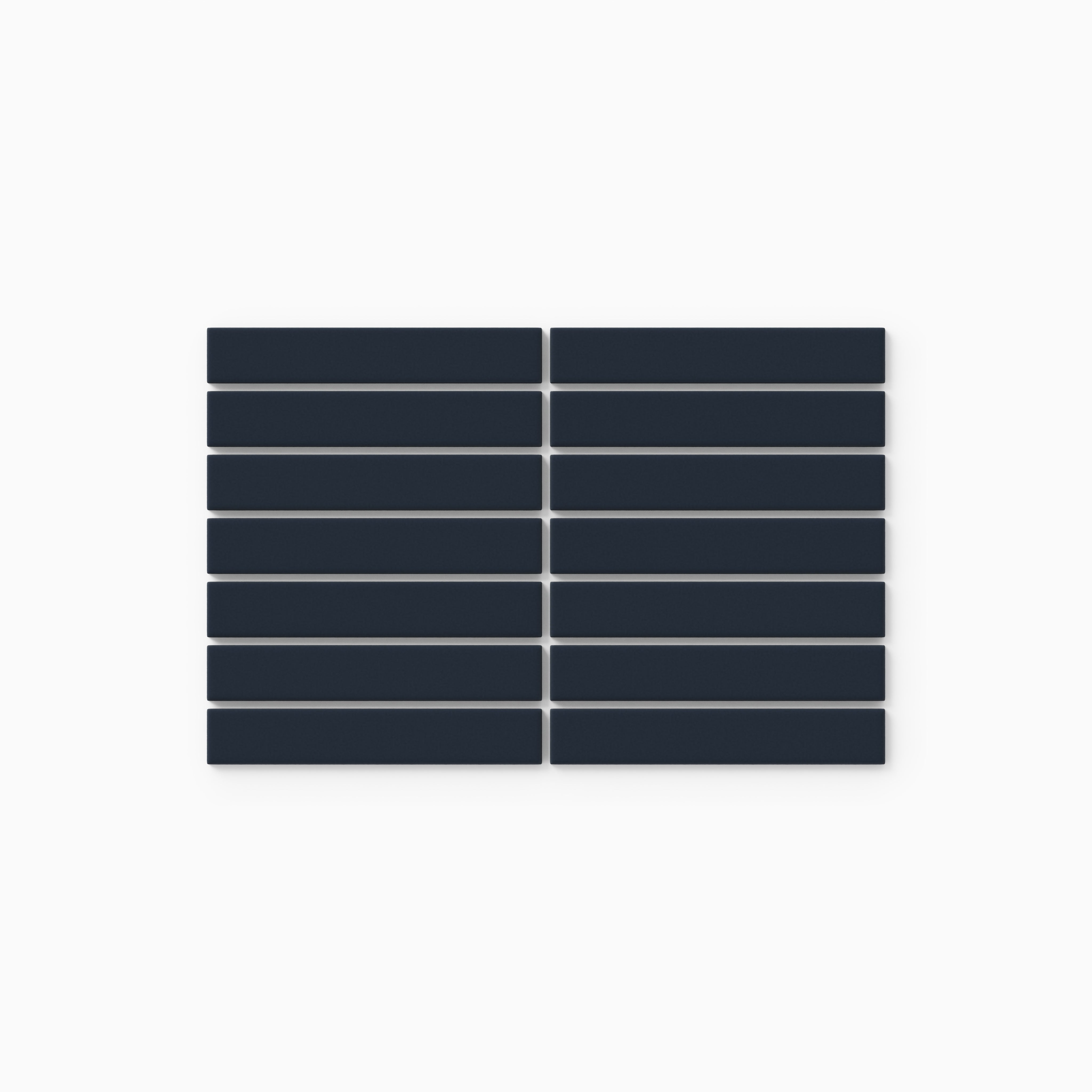 1x6 Straight Set Sheeted Original Ceramic Mosaic Tile in Navy Blue Matte