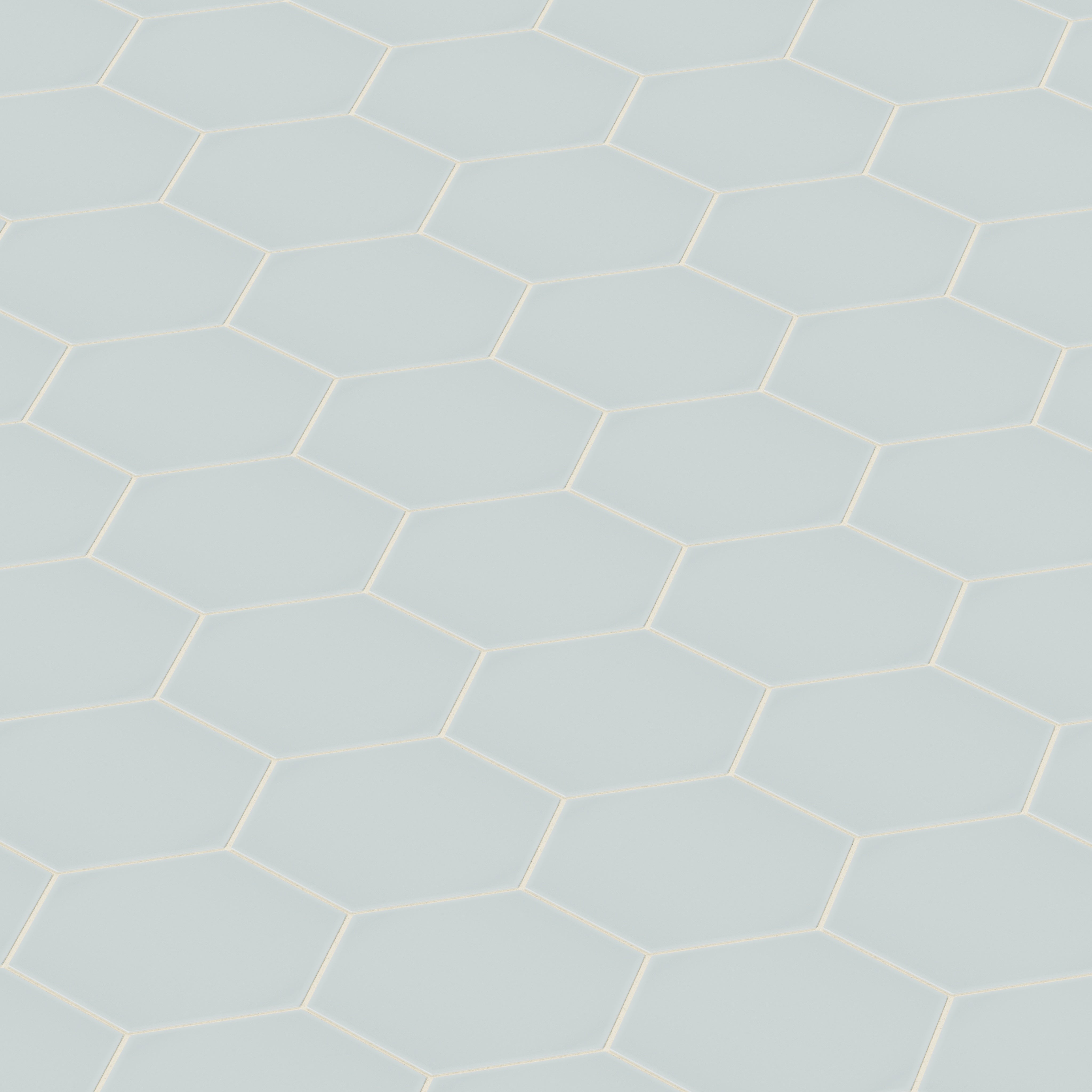 8" Hexagon Natural Press Ceramic Tile in Hood River Matte