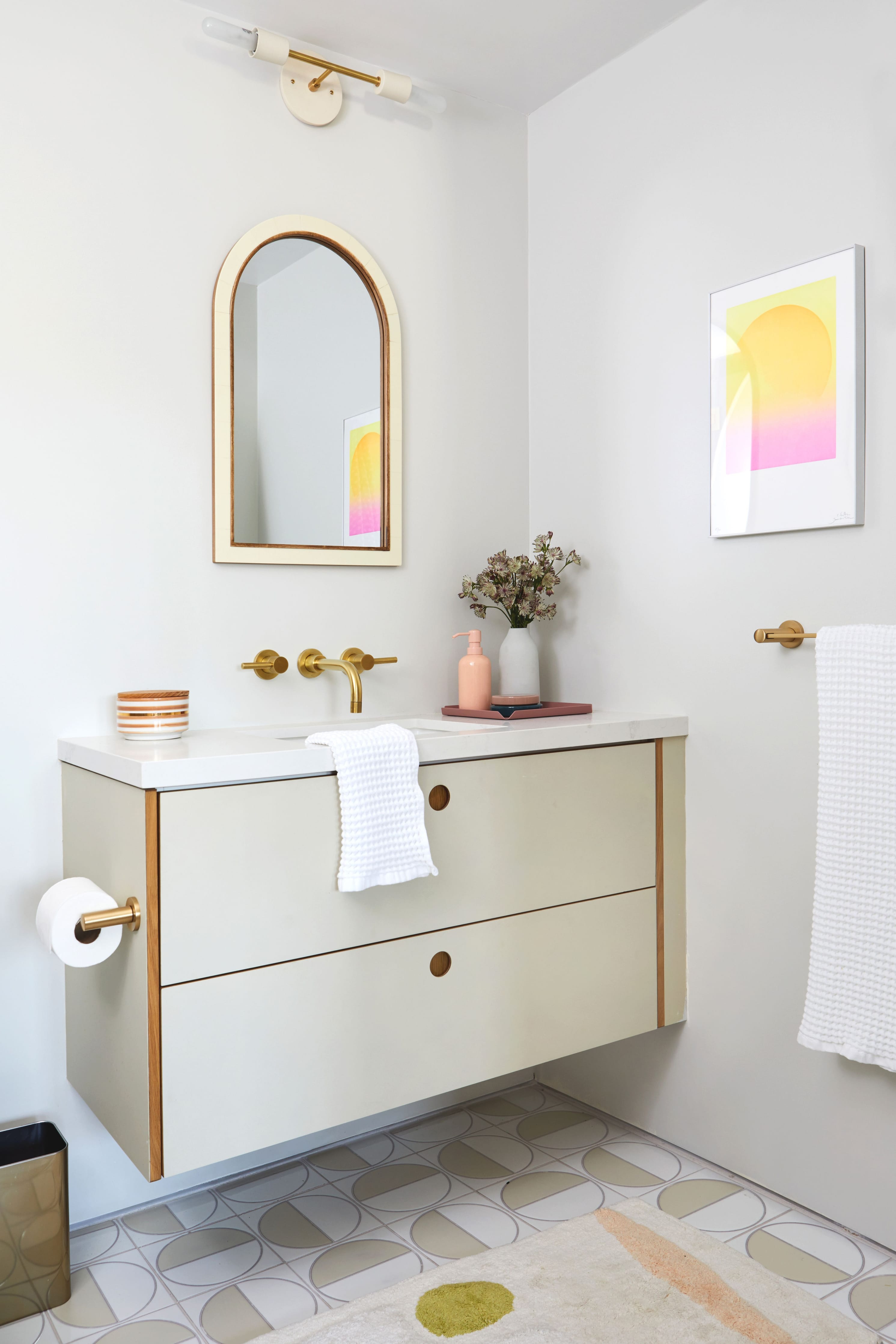 Quick Ship 8x8 Handpainted Tile Harvest in White Motif