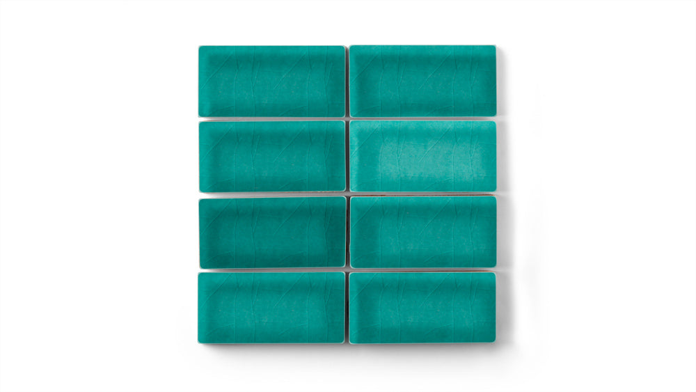 2x4 Straight Set Sheeted Original Ceramic Mosaic Tile in Bora Bora Gloss