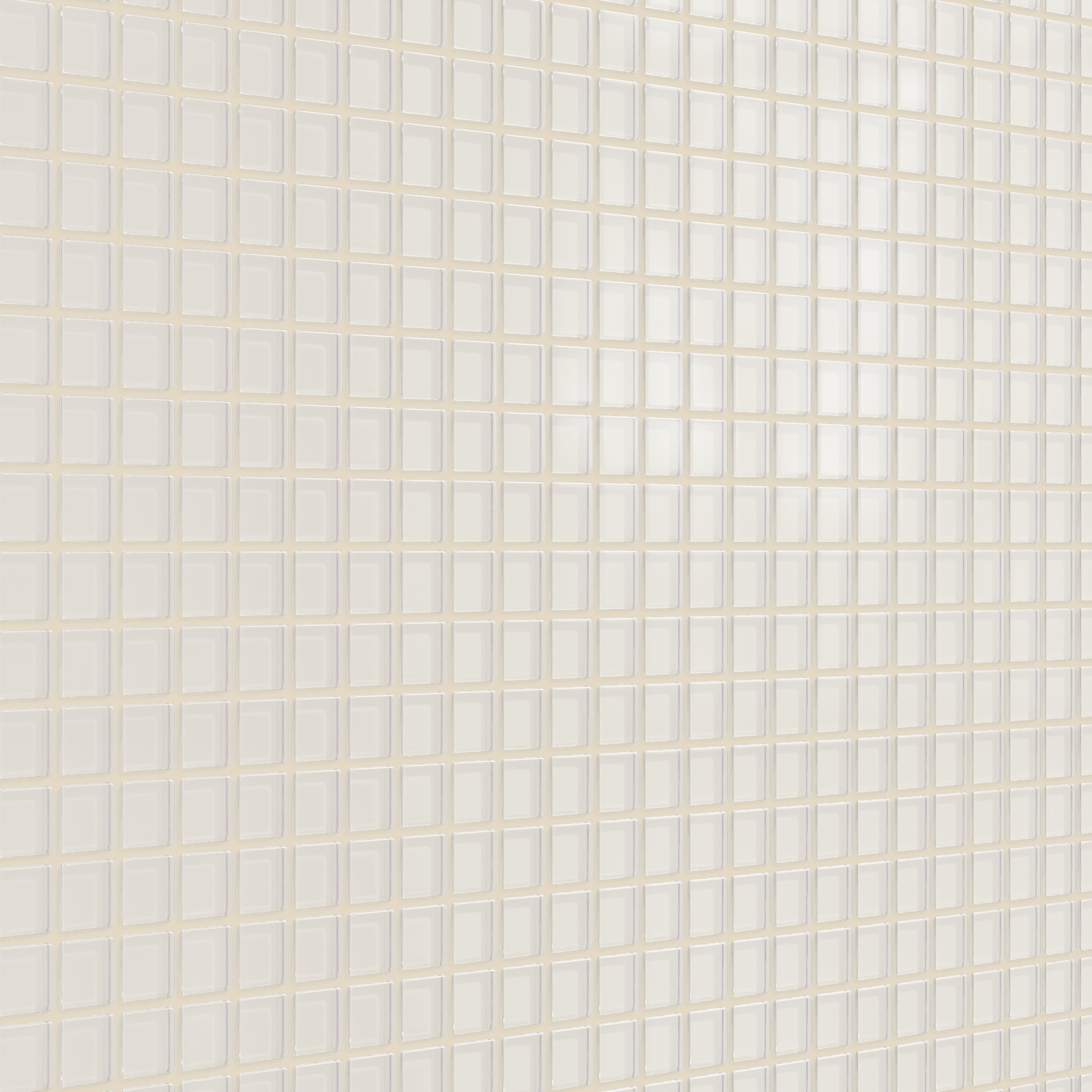 1x1 Straight Set Sheeted Glass Mosaic Tile in Dove Matte