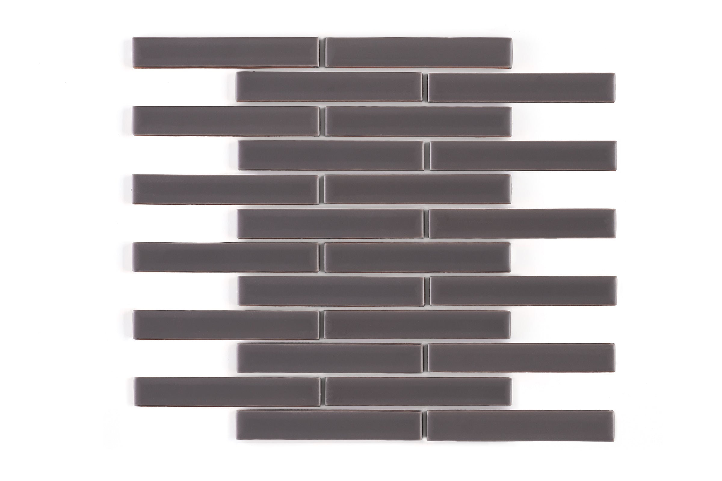 1x6 Half Offset Sheeted Original Ceramic Mosaic Tile in Kalamata Matte