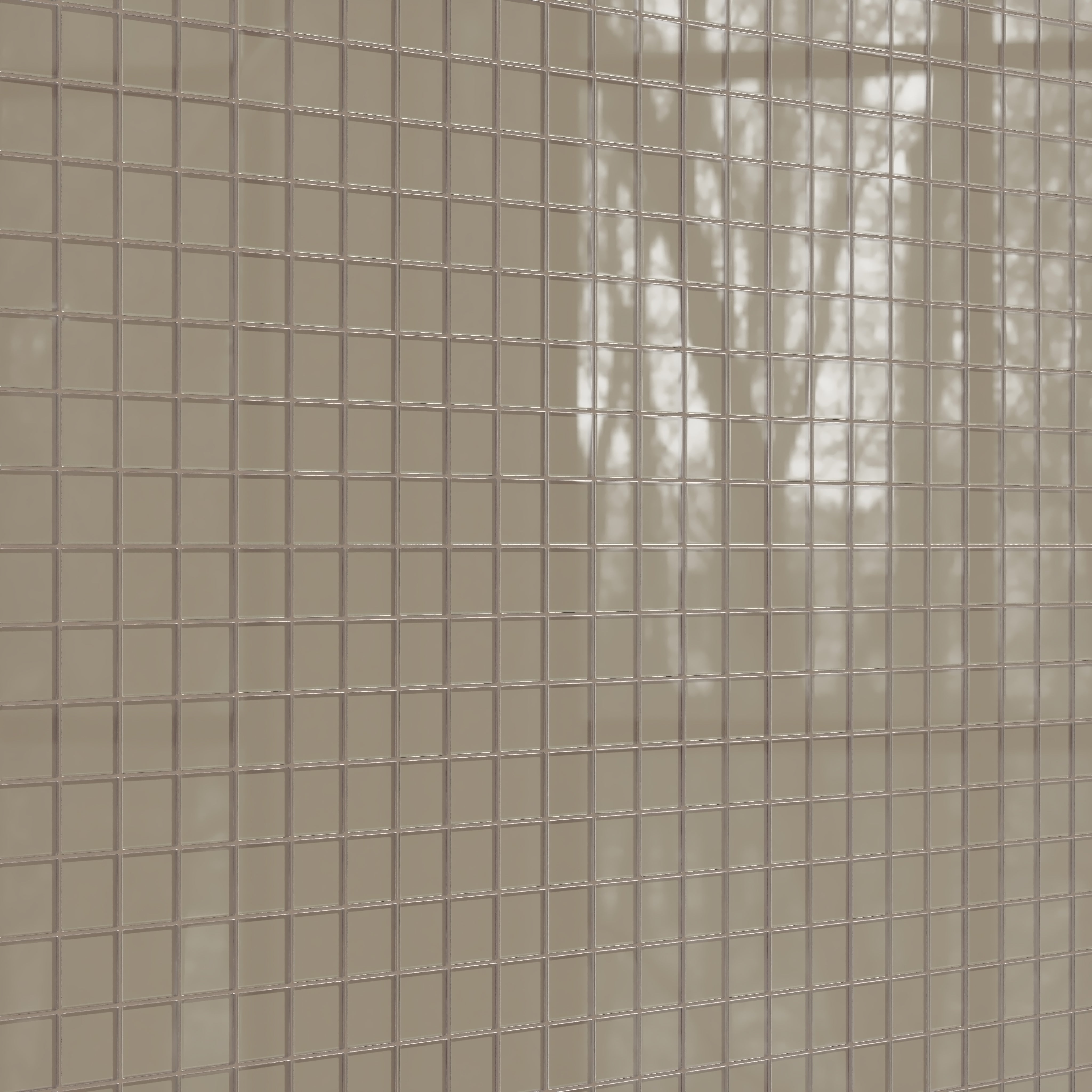 3x3 Straight Set Sheeted Glass Mosaic Tile in Quail Gloss