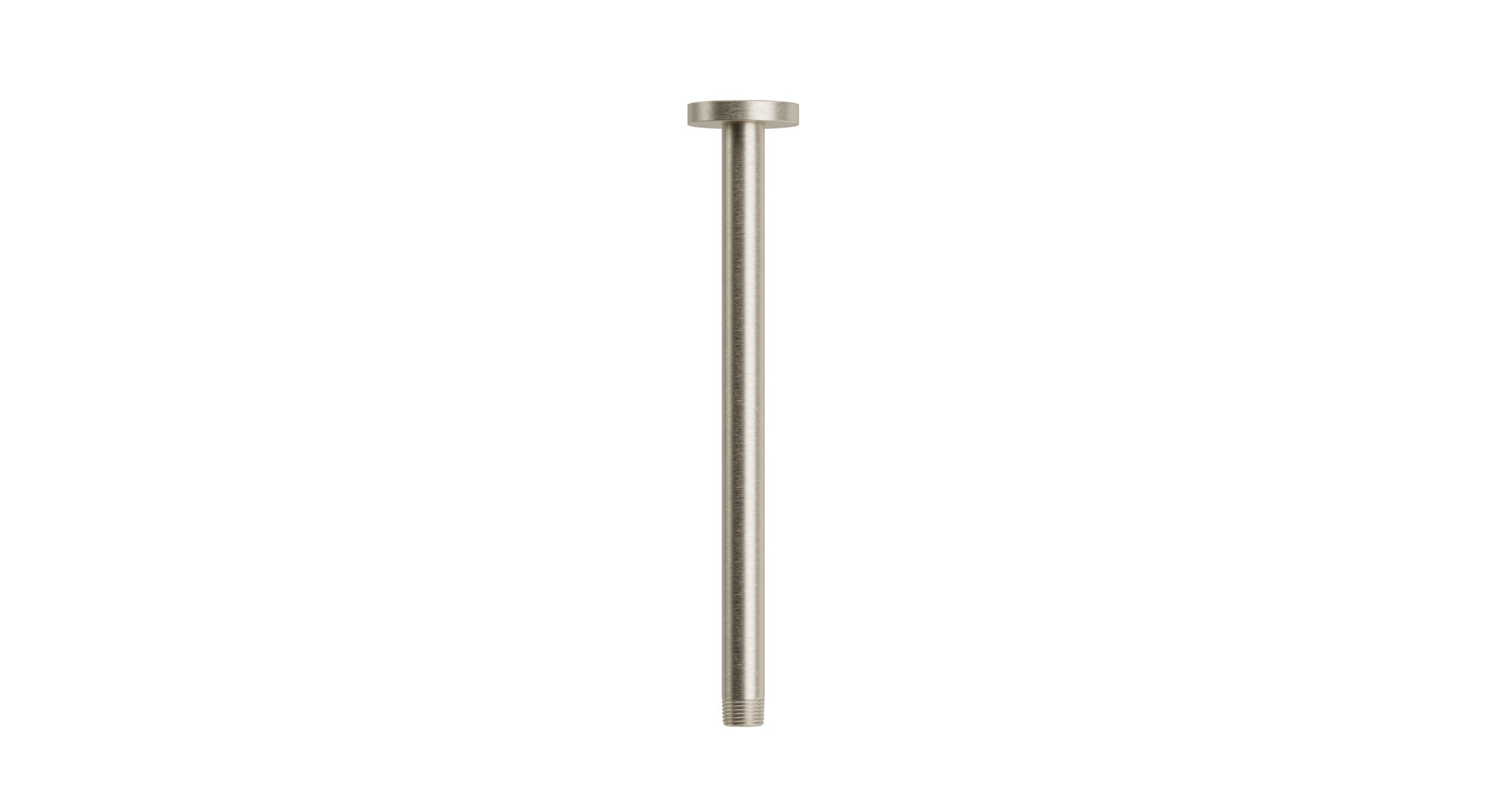 Contour & Foundry 12" Straight Shower Arm with Flange in Satin Nickel