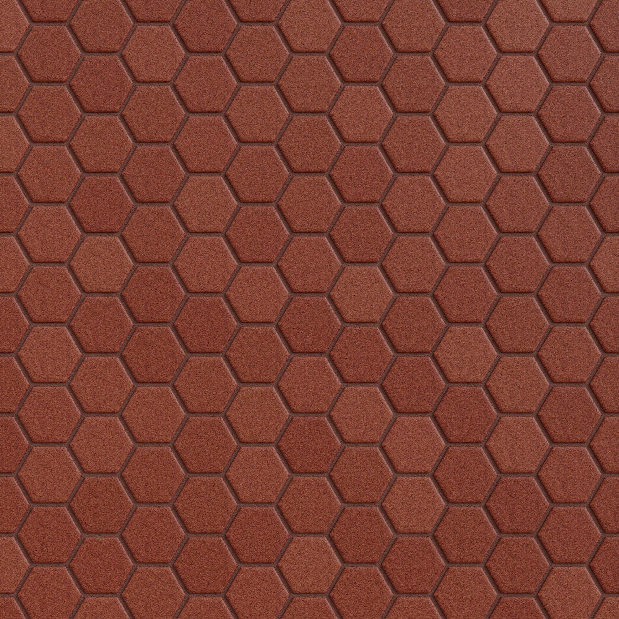 1" Hexagon Sheeted Original Ceramic Mosaic Tile in Antique