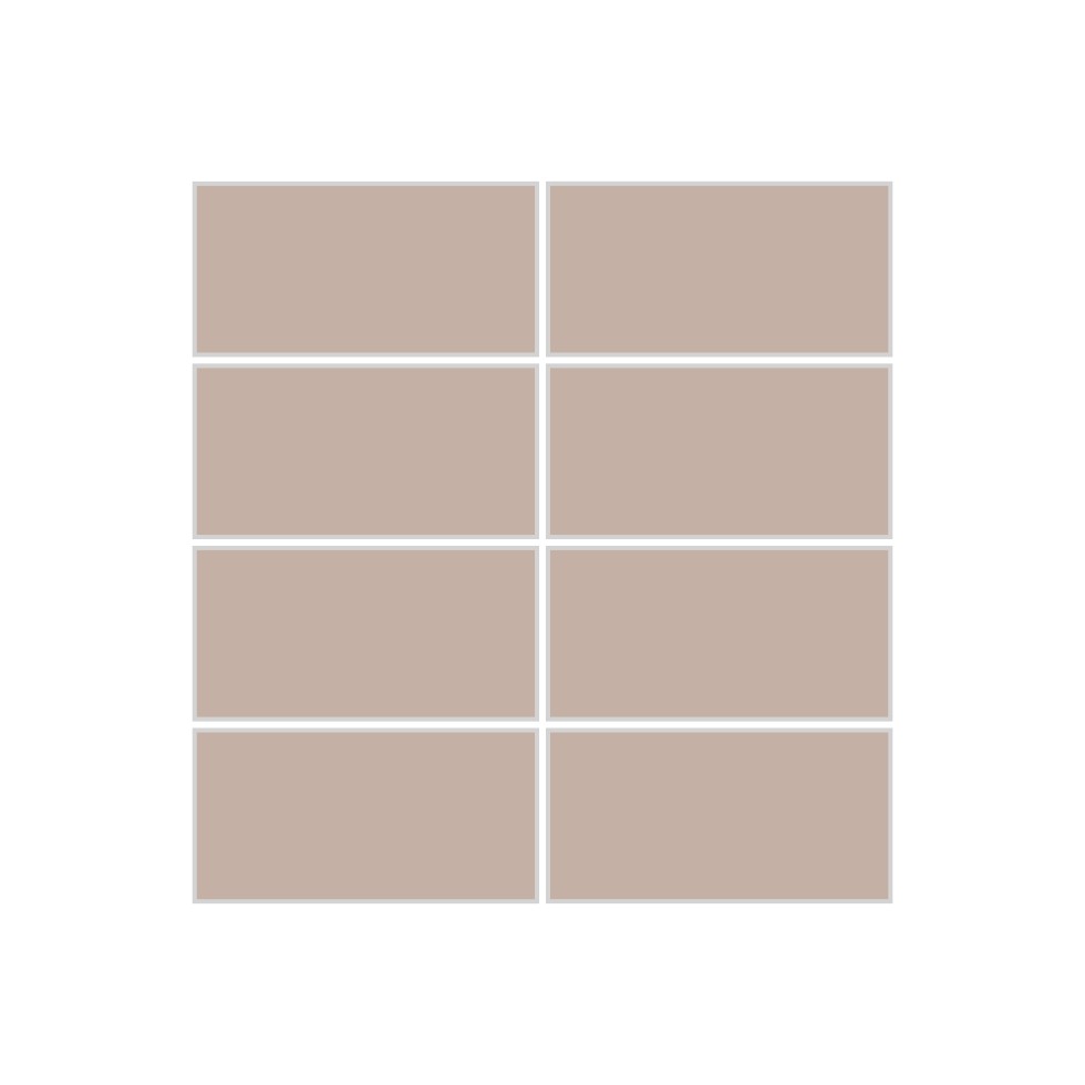 2x4 Straight Set Sheeted Original Ceramic Mosaic Tile in Sweet Pea Matte