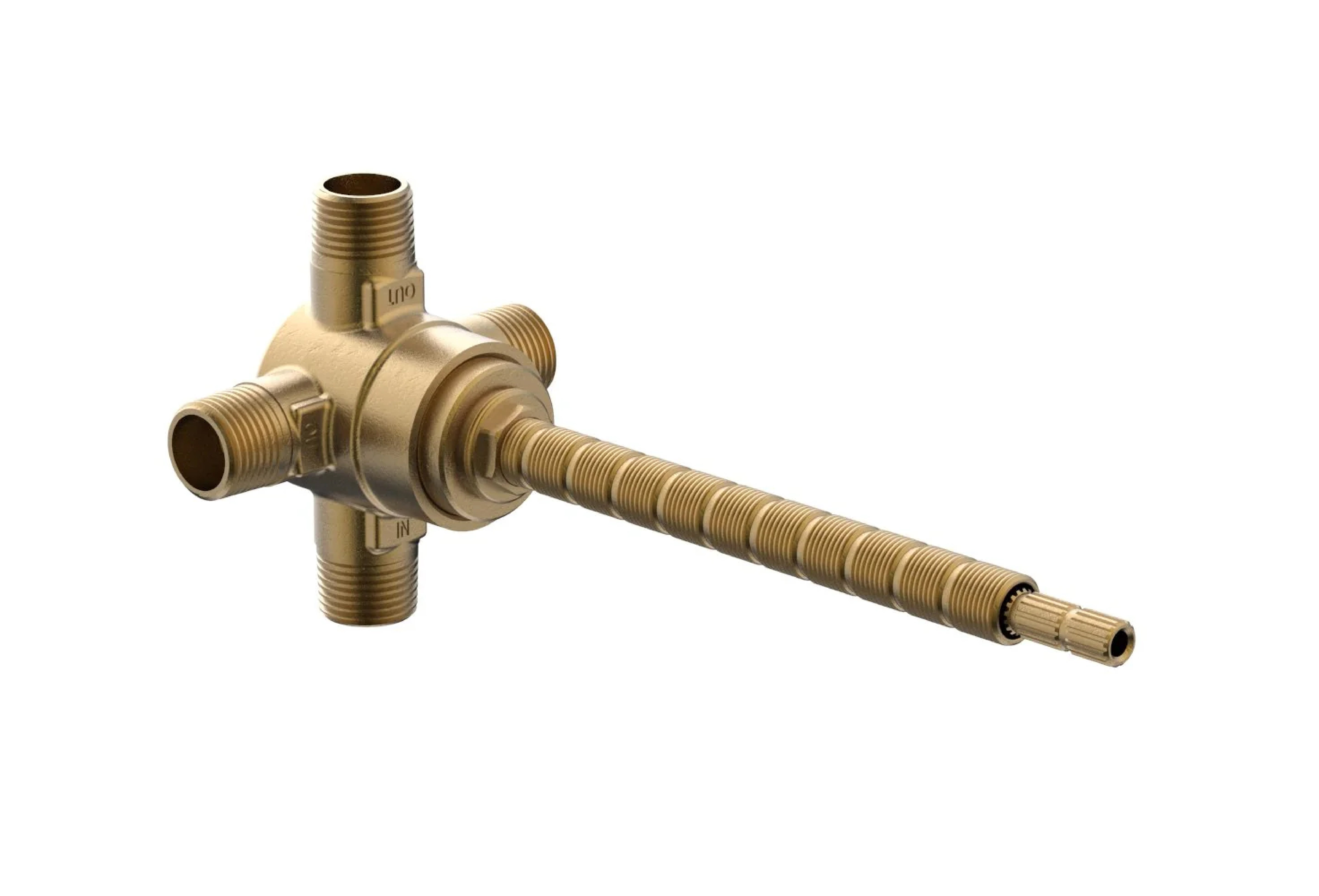 Shower 1/2" Three-Way Diverter with Volume Control Valve