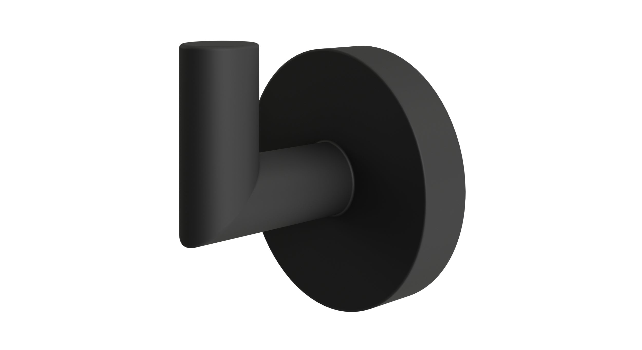 Contour Robe Hook in Matte Black