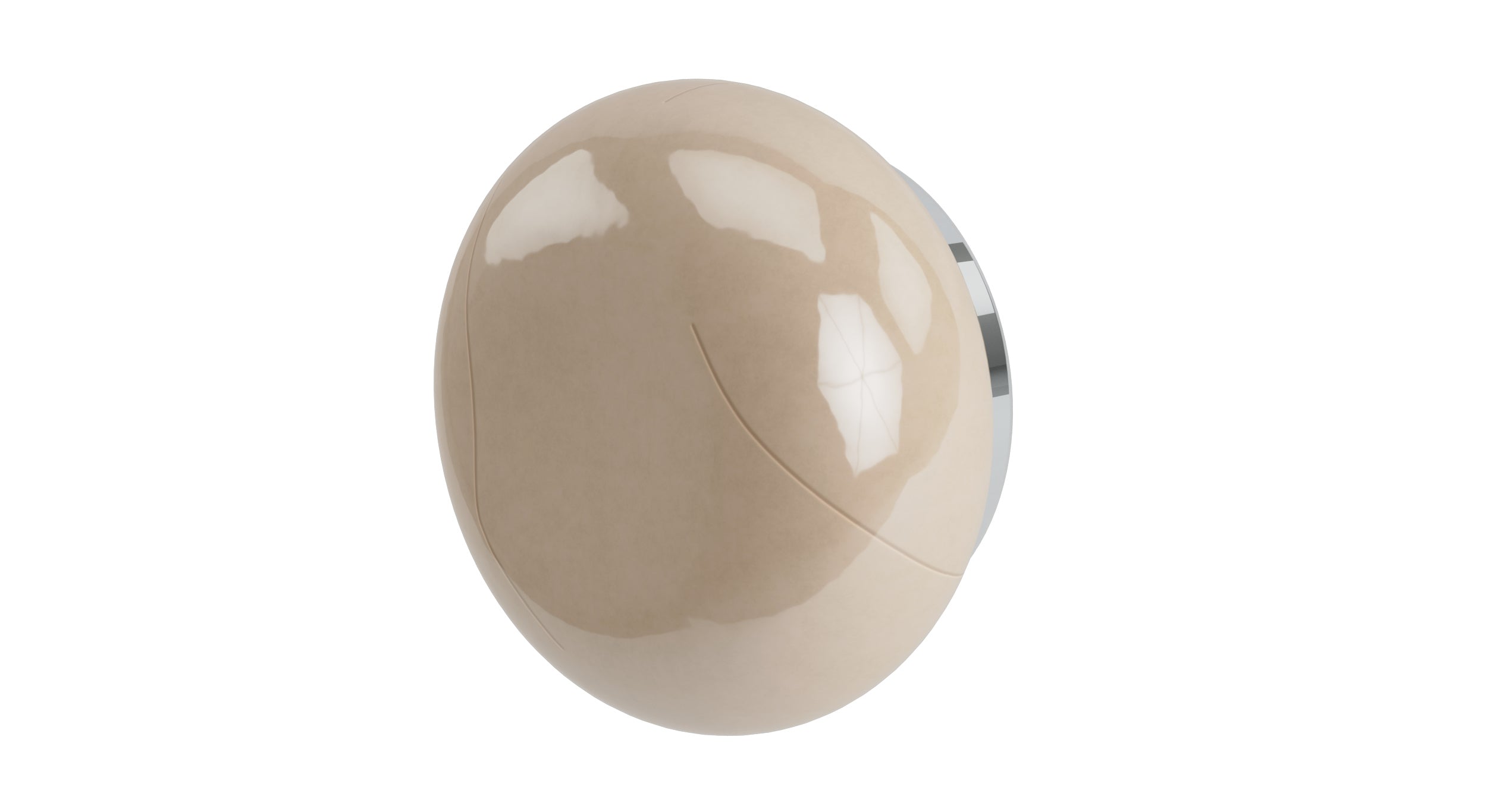 Foundry One Handle Wall Mount Diverter/Volume Control Shower Trim with Pebble Ceramic Knob Handle in Polished Chrome