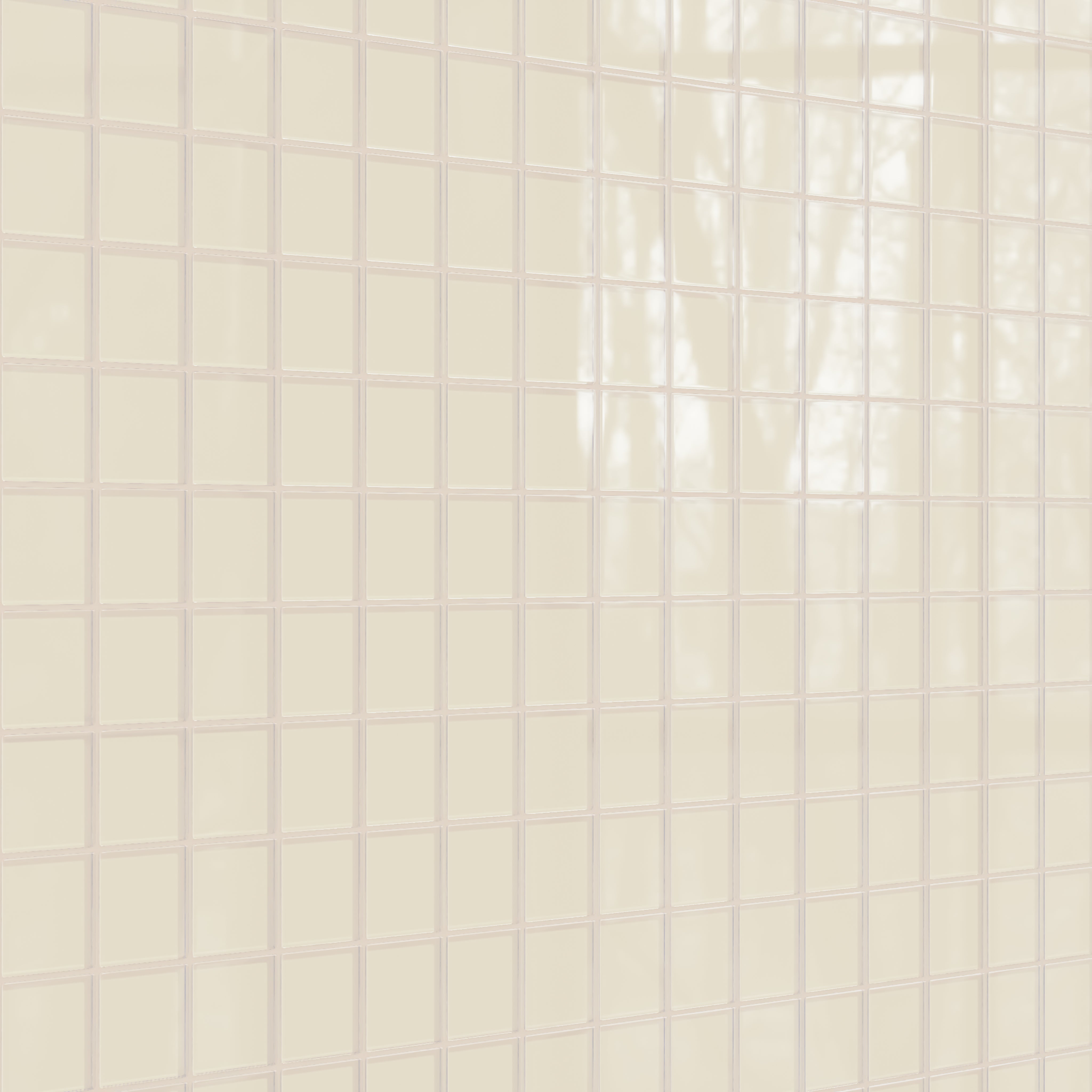 3x3 Straight Set Sheeted Glass Mosaic Tile in Sparrow Gloss