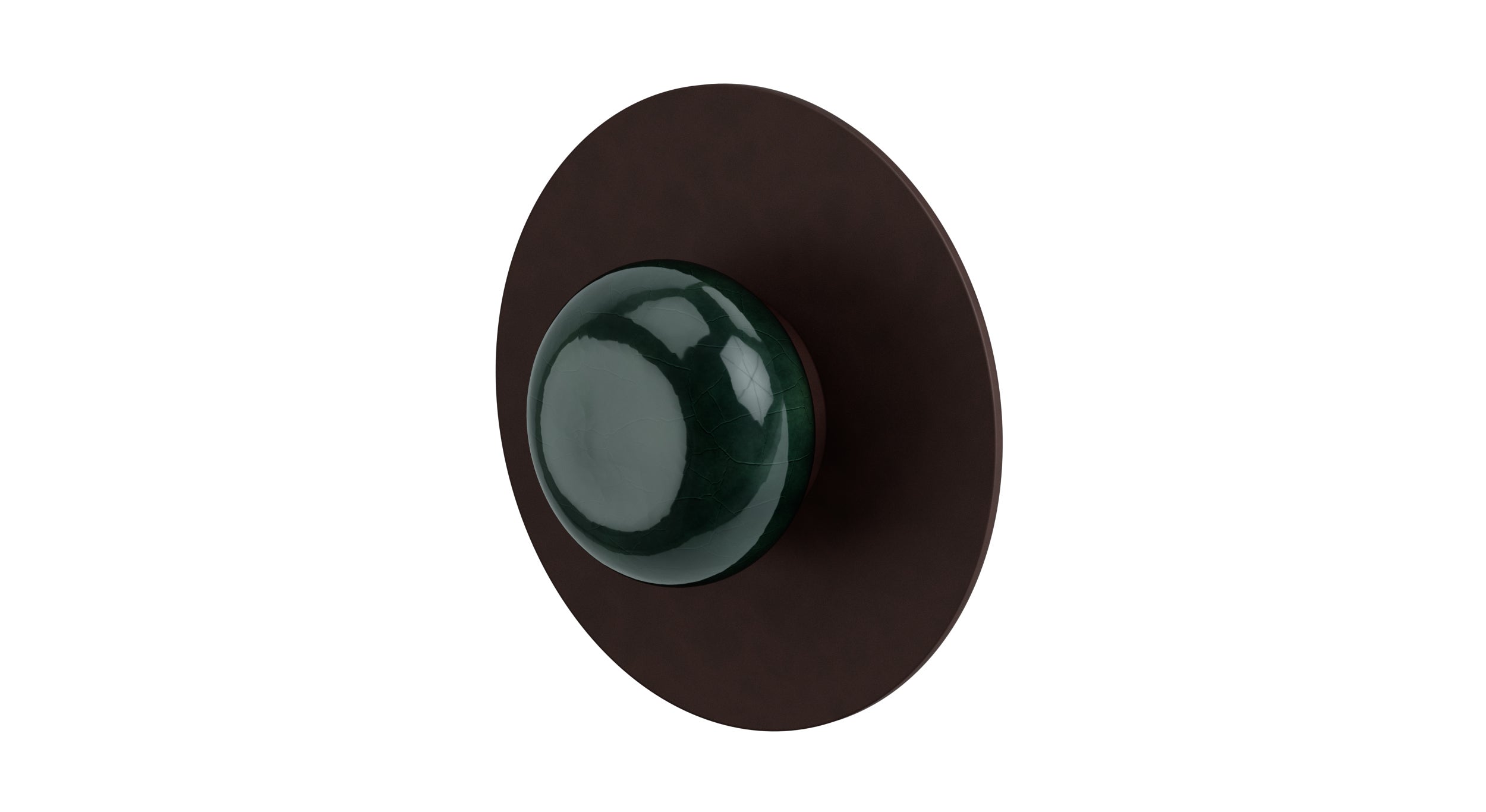 Foundry One Handle Wall Mount Shower Trim with Pebble Ceramic Knob Handle in Architectural Copper