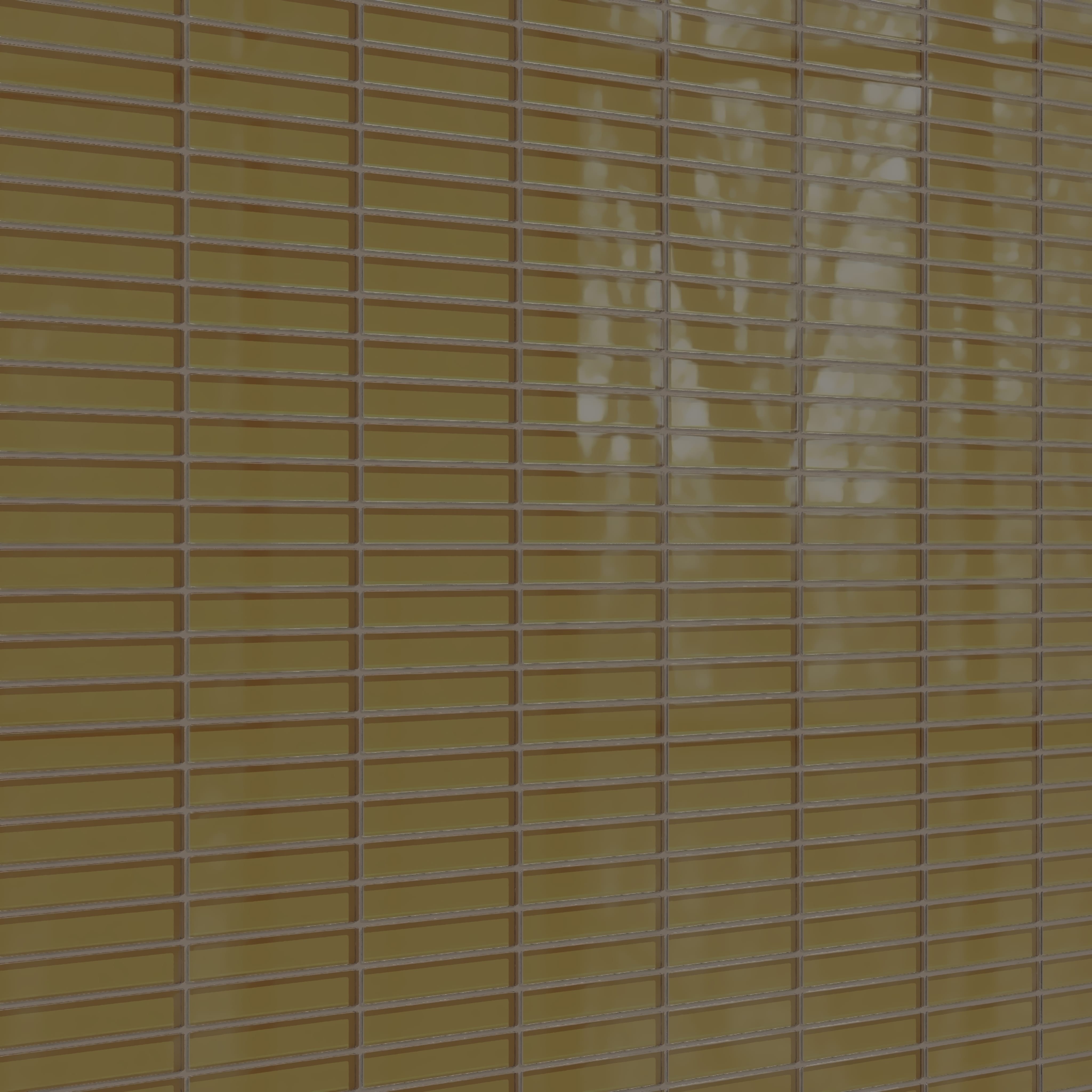 1x6 Straight Set Sheeted Glass Mosaic Tile in Merlin Gloss