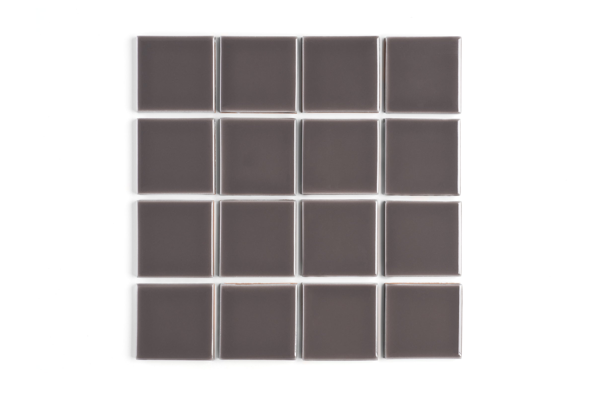 3x3 Straight Set Sheeted Original Ceramic Mosaic Tile in Kalamata Gloss