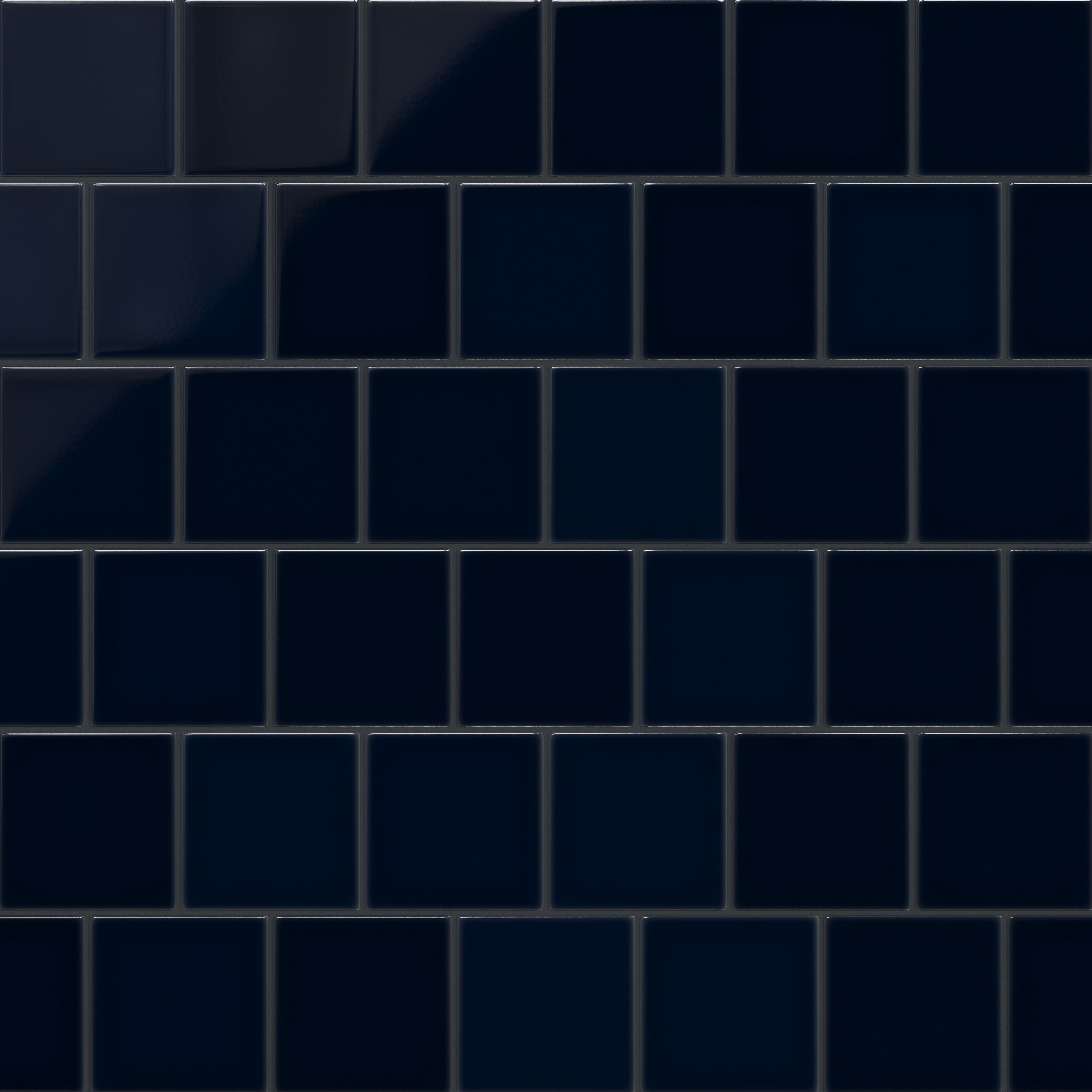 6x6 Original Ceramic Tile in Navy Blue Gloss