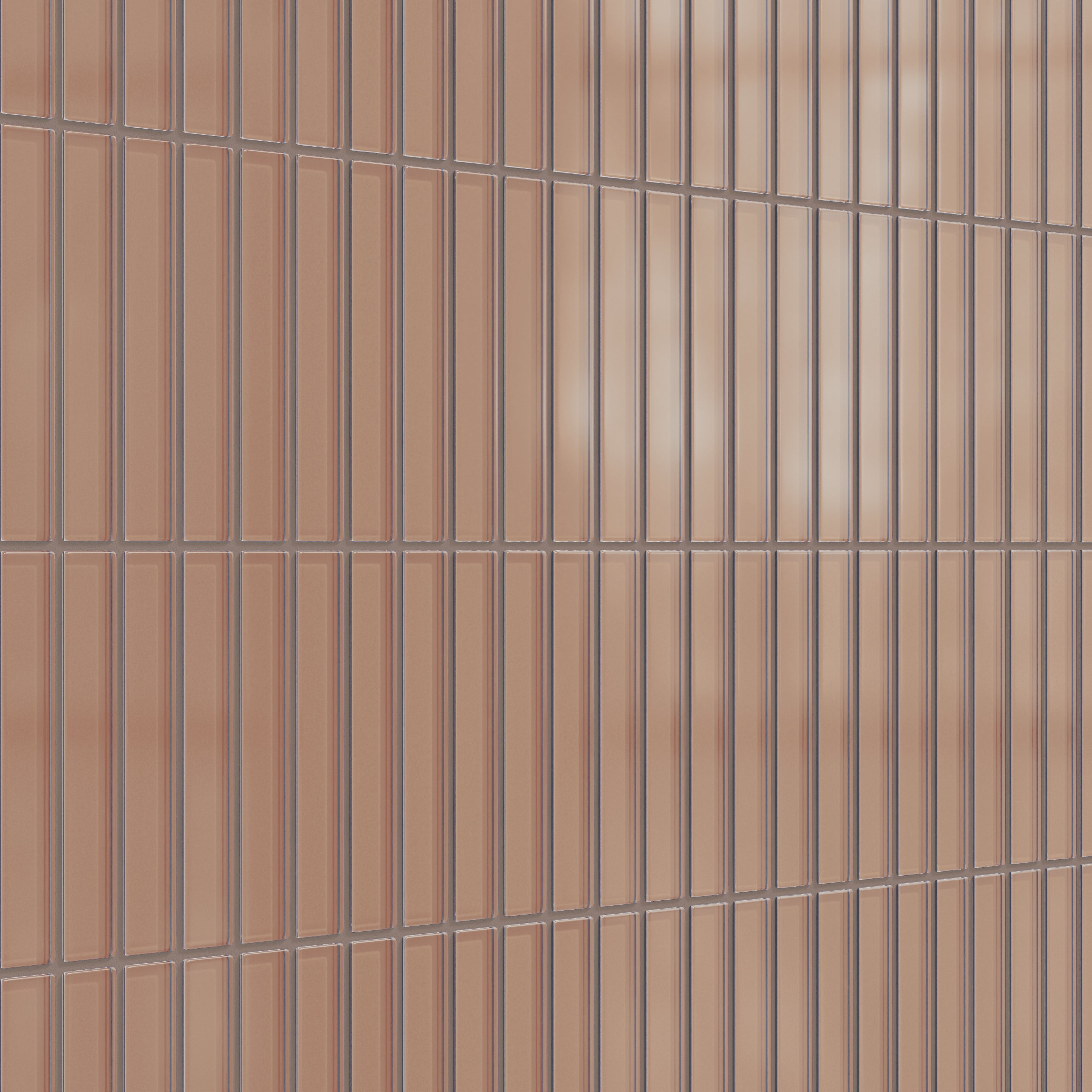 1x6 Straight Set Sheeted Glass Mosaic Tile in Sora Matte