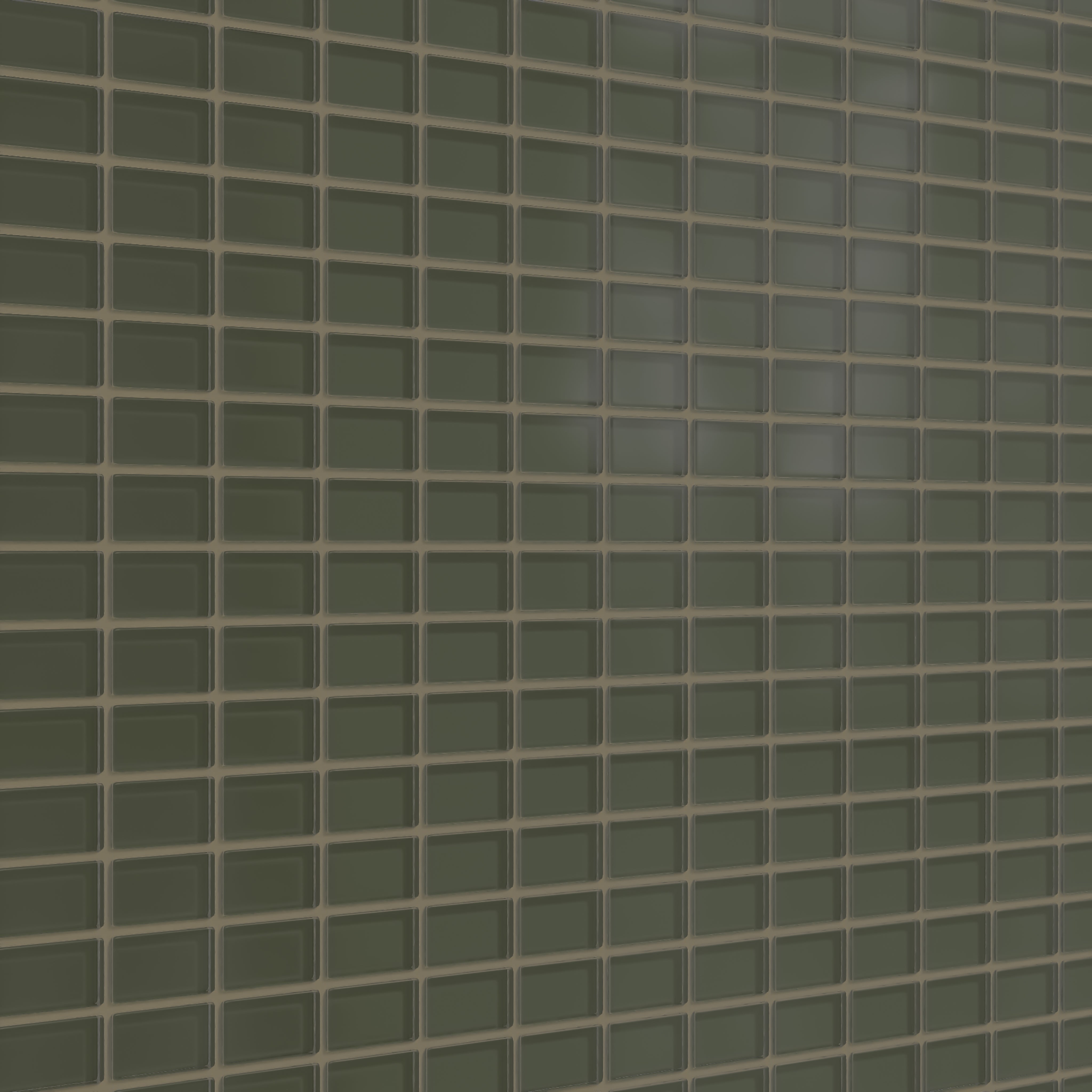 1x2 Straight Set Sheeted Glass Mosaic Tile in Roadrunner Matte