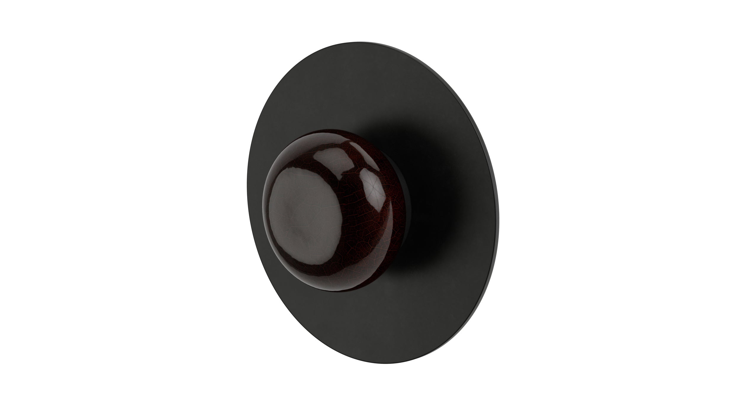 Foundry One Handle Wall Mount Shower Trim with Pebble Ceramic Knob Handle in Oil Rubbed Bronze