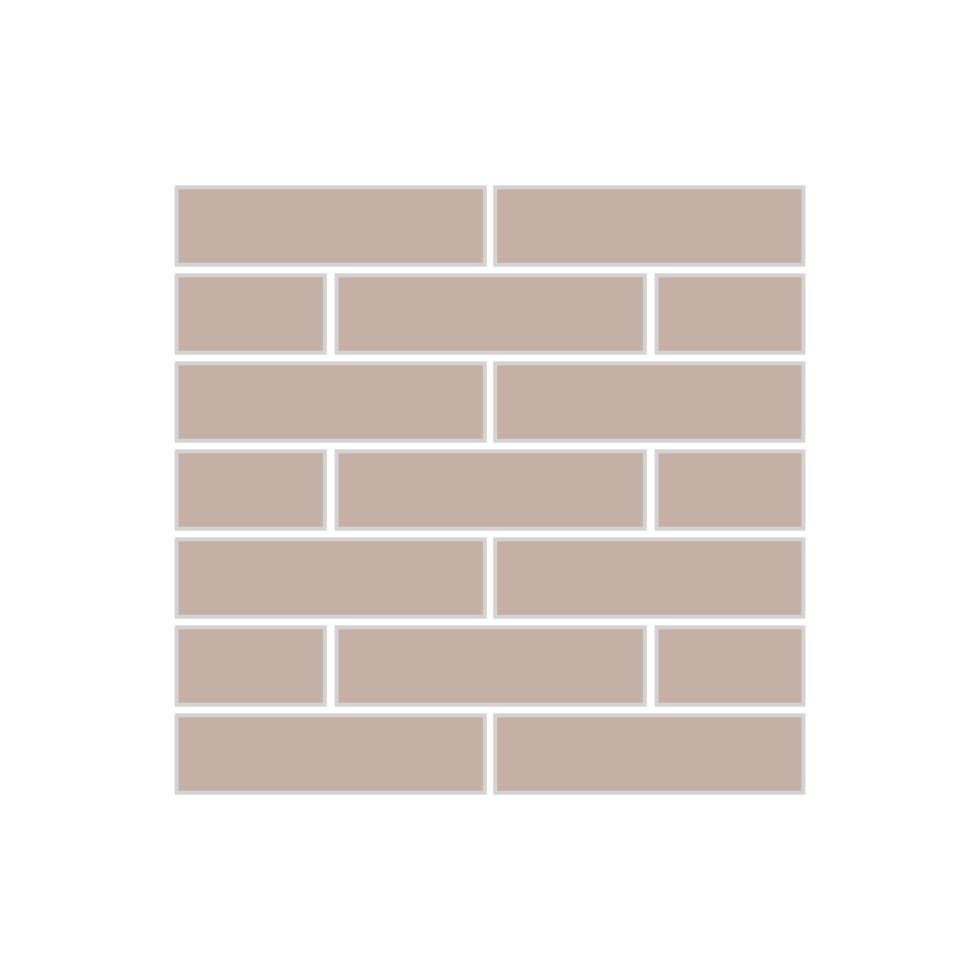 1x4 Half Offset Sheeted Original Ceramic Mosaic Tile in Sweet Pea Matte