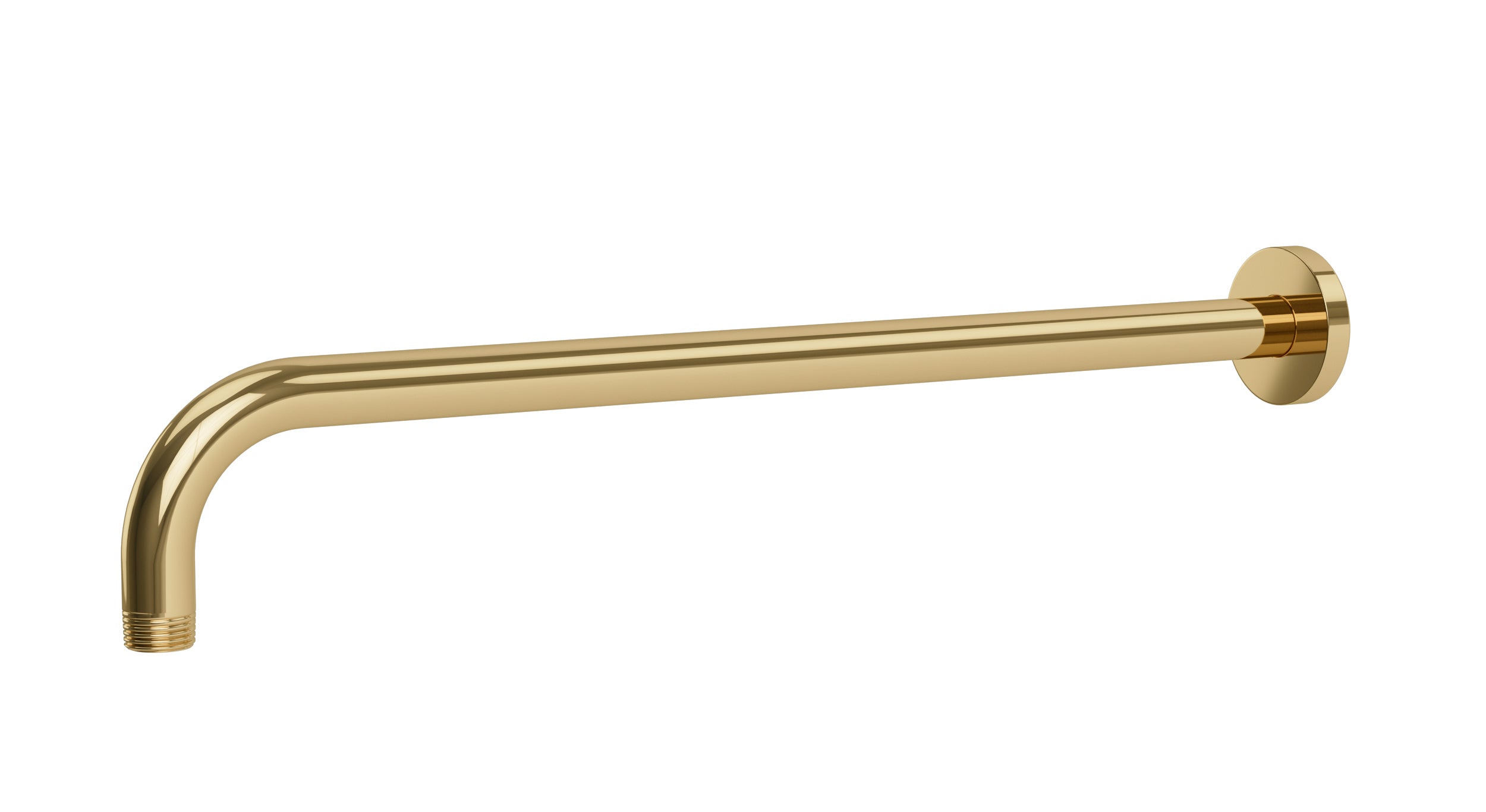 Contour & Foundry 90-Degree 16" Shower Arm with Flange in Polished Brass