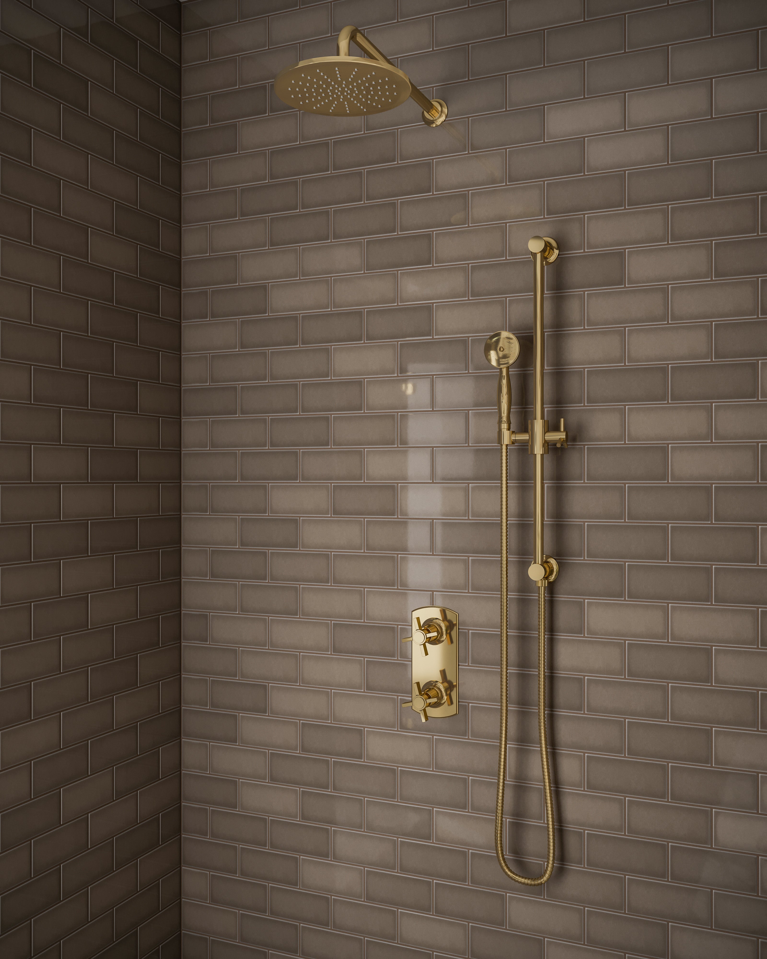 Emerson Positioning Bar Kit - Less Hand Shower in Polished Brass