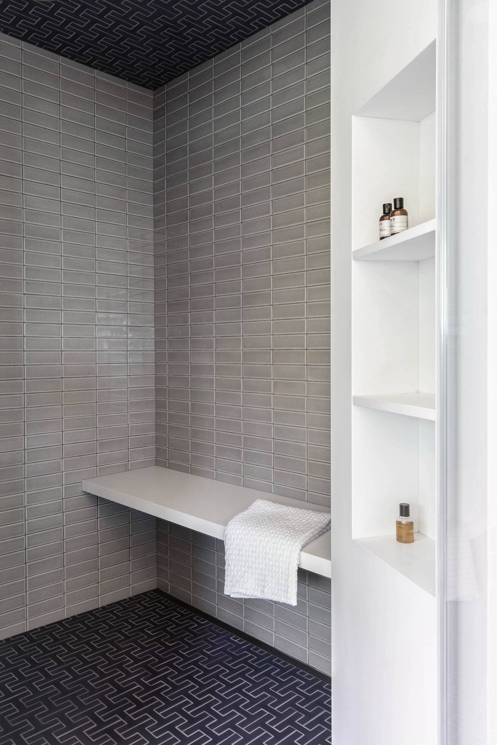 Chaine Homme Original Ceramic Tile in Slate Blue Gloss