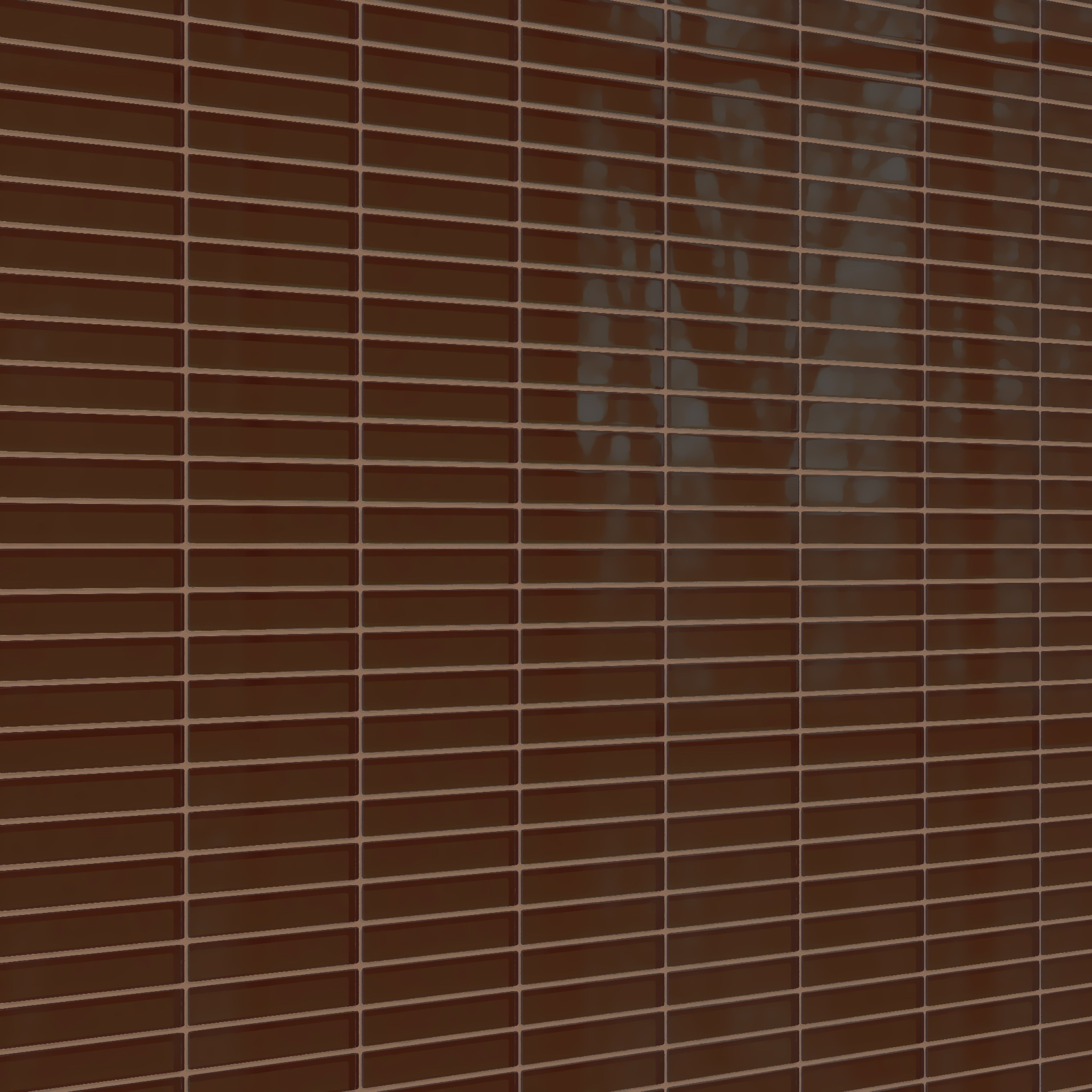 1x6 Straight Set Sheeted Glass Mosaic Tile in Thrasher Gloss