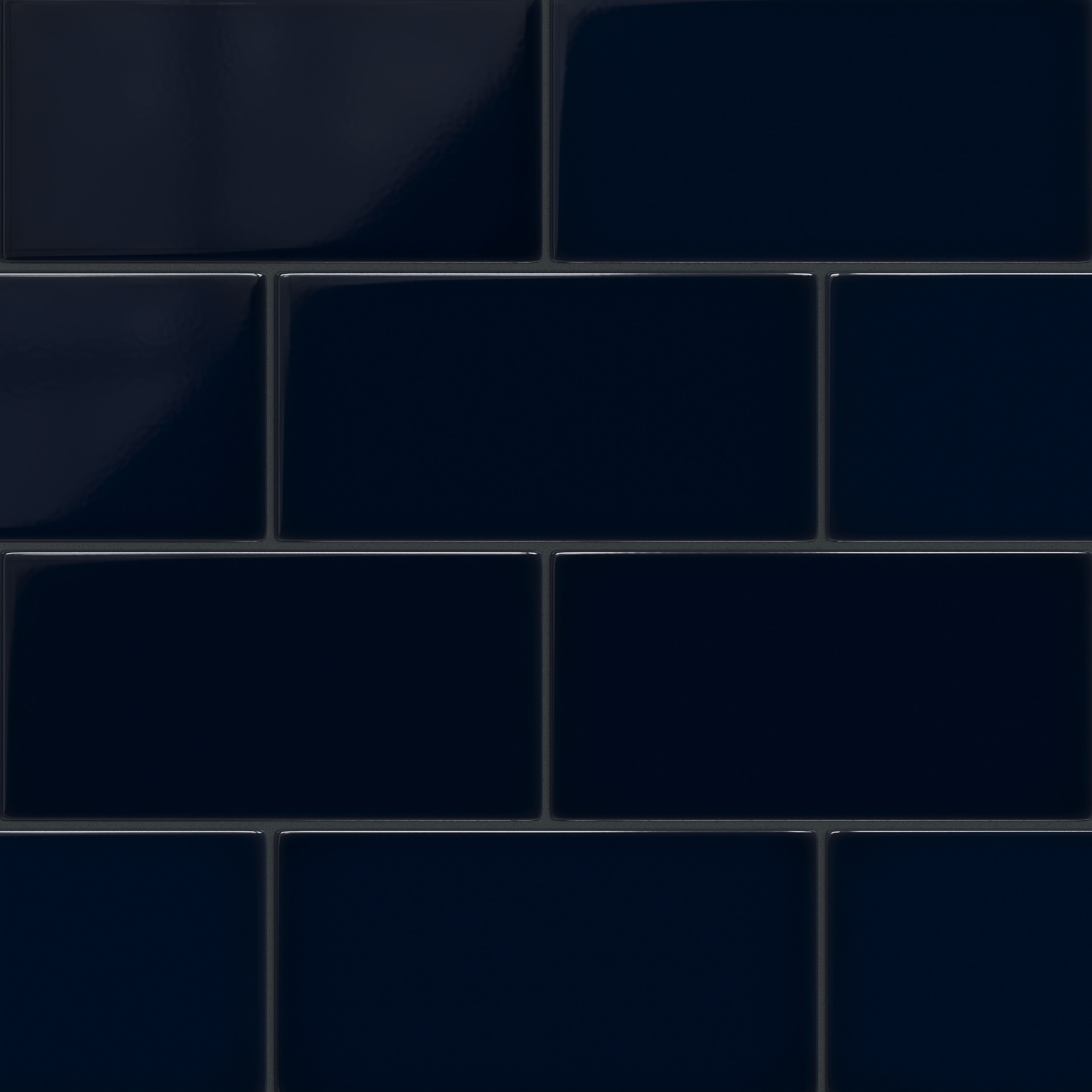 6x12 Original Ceramic Tile in Navy Blue Gloss
