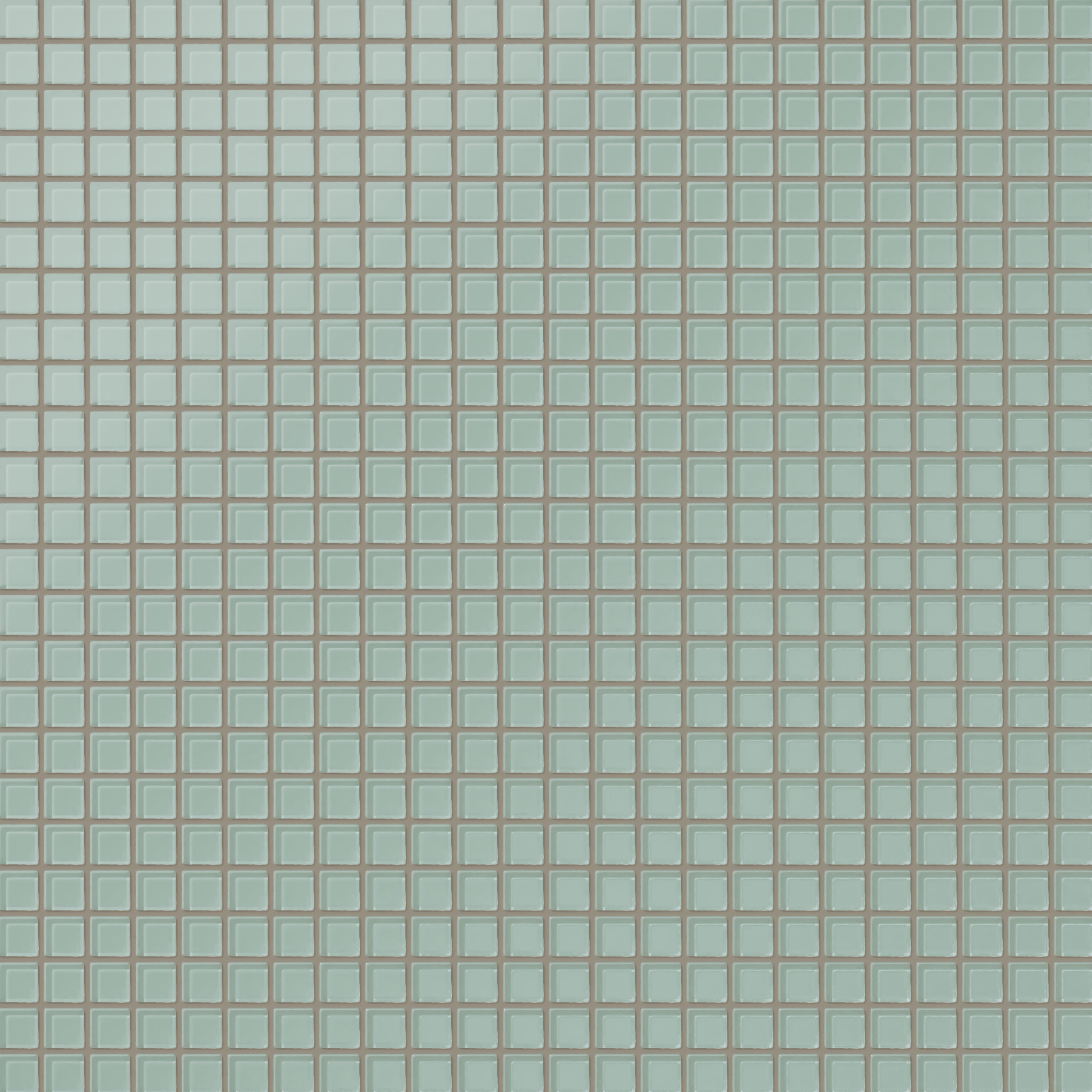 1x1 Straight Set Sheeted Glass Mosaic Tile in Kingfisher Matte