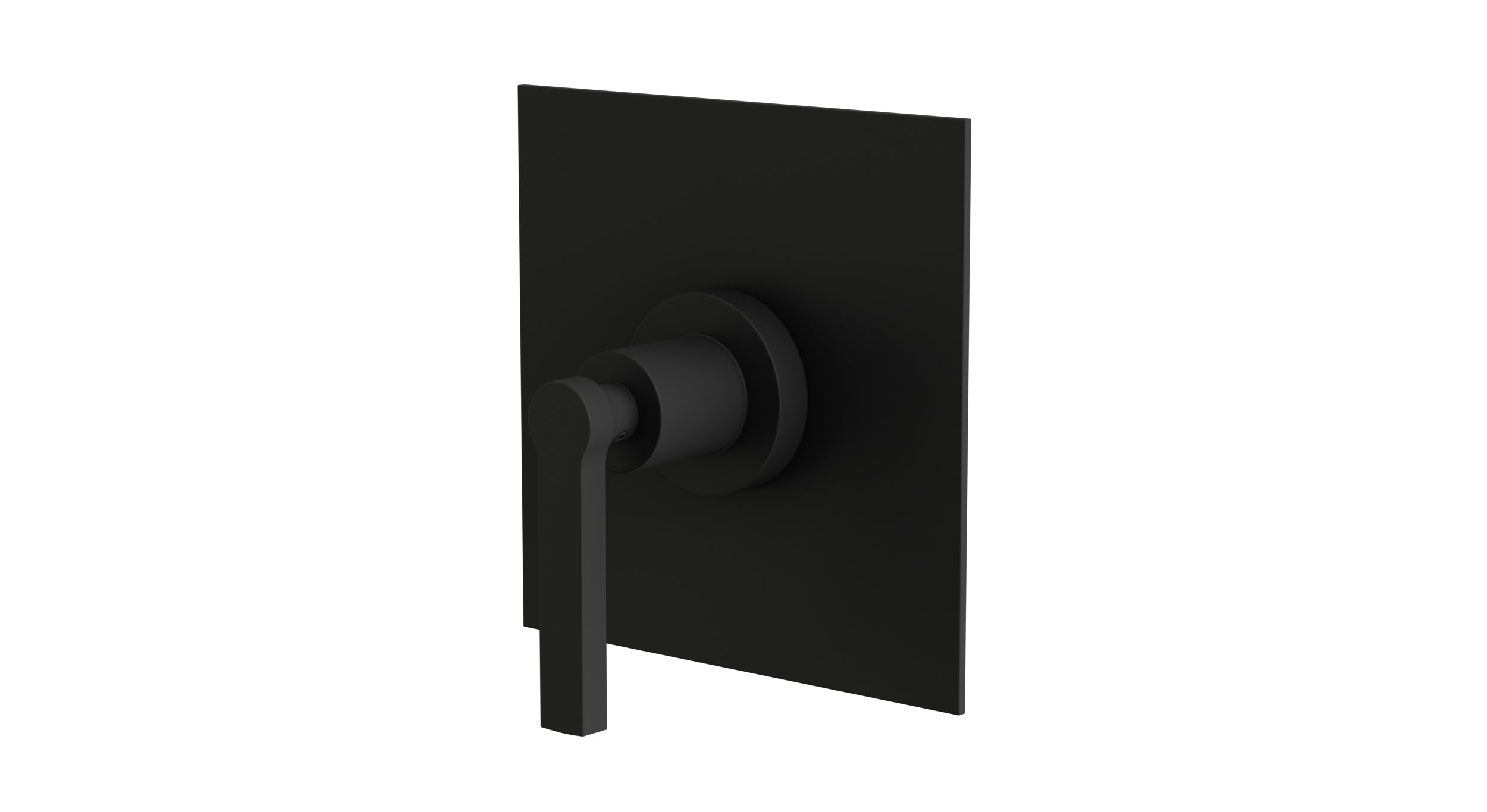 Flatiron One Handle Wall Mount Shower Trim with Linear Lever Handle in Matte Black