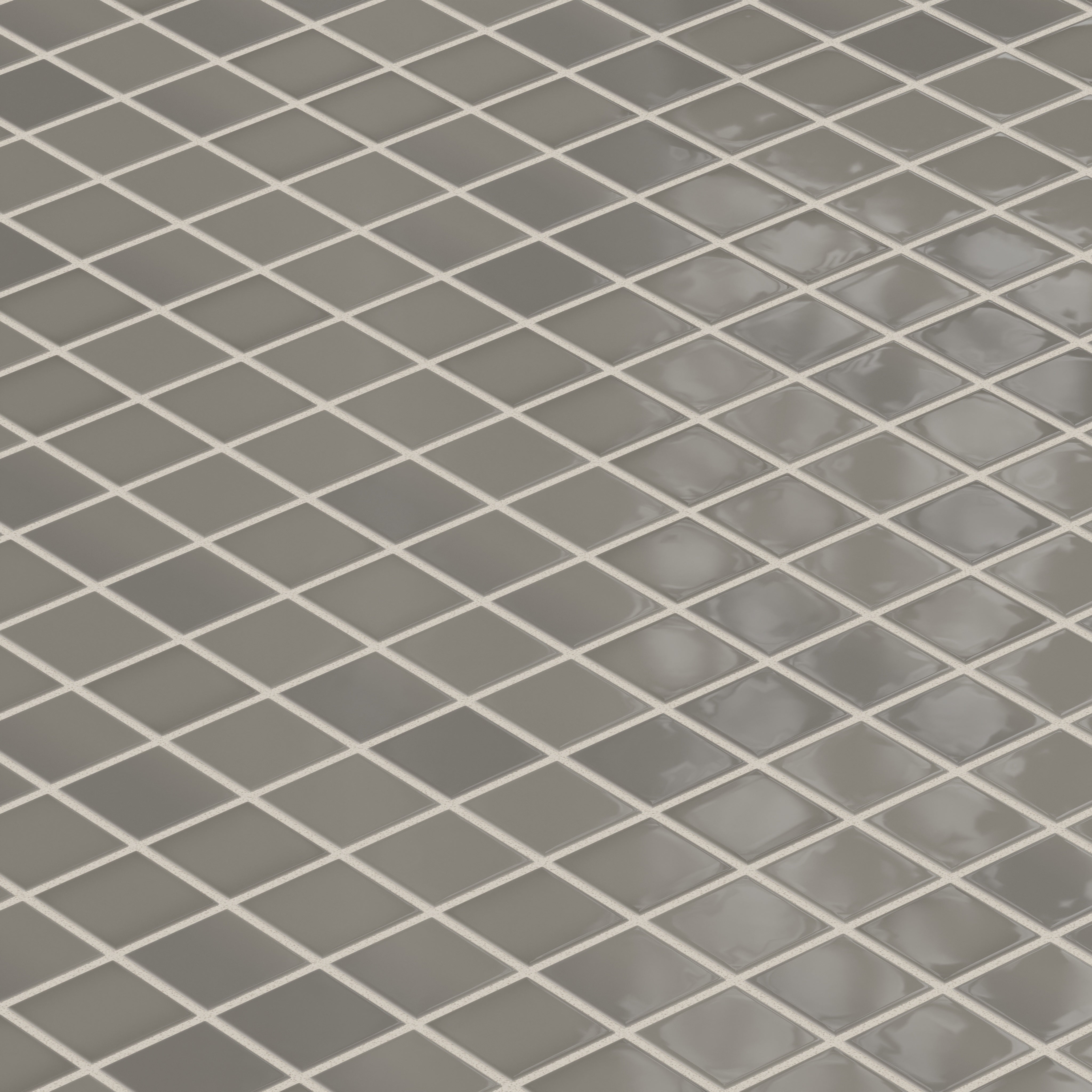 2x2 Straight Set Sheeted Natural Press Ceramic Mosaic Tile in Timberline Gloss