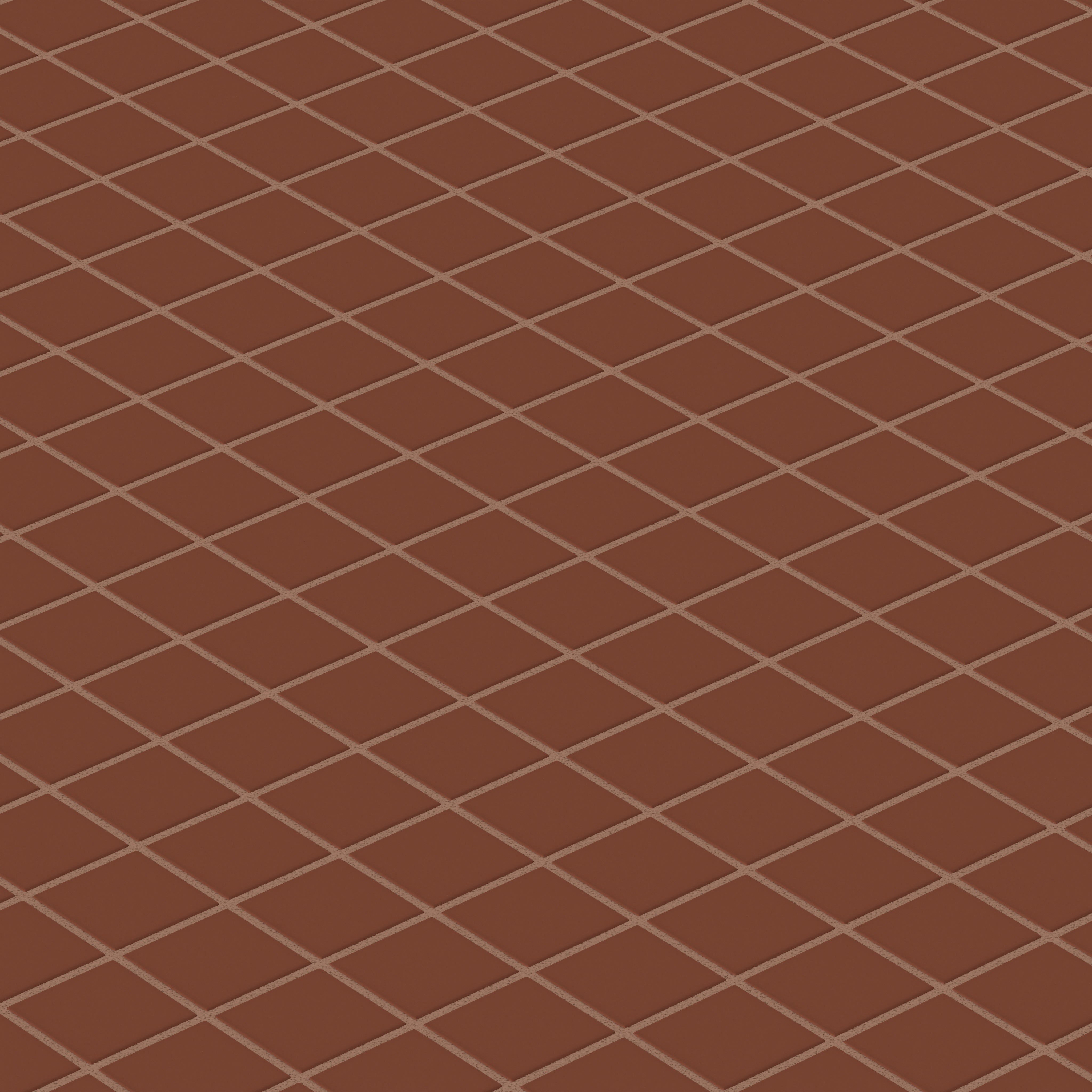 2x2 Straight Set Sheeted Natural Press Ceramic Mosaic Tile in Red Iron Oxide Matte