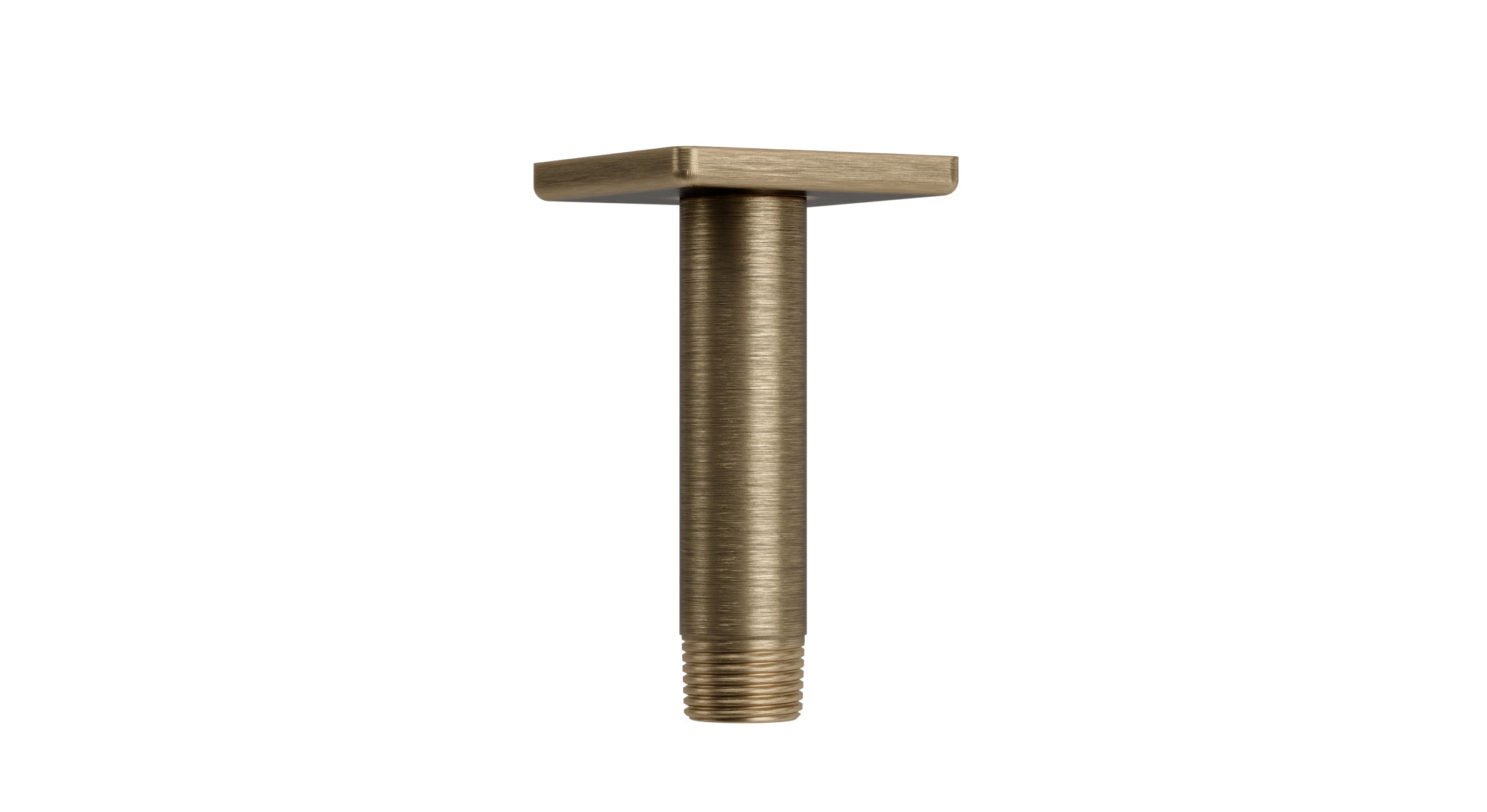 Flatiron 4" Straight Shower Arm with Flange in Antique Brass