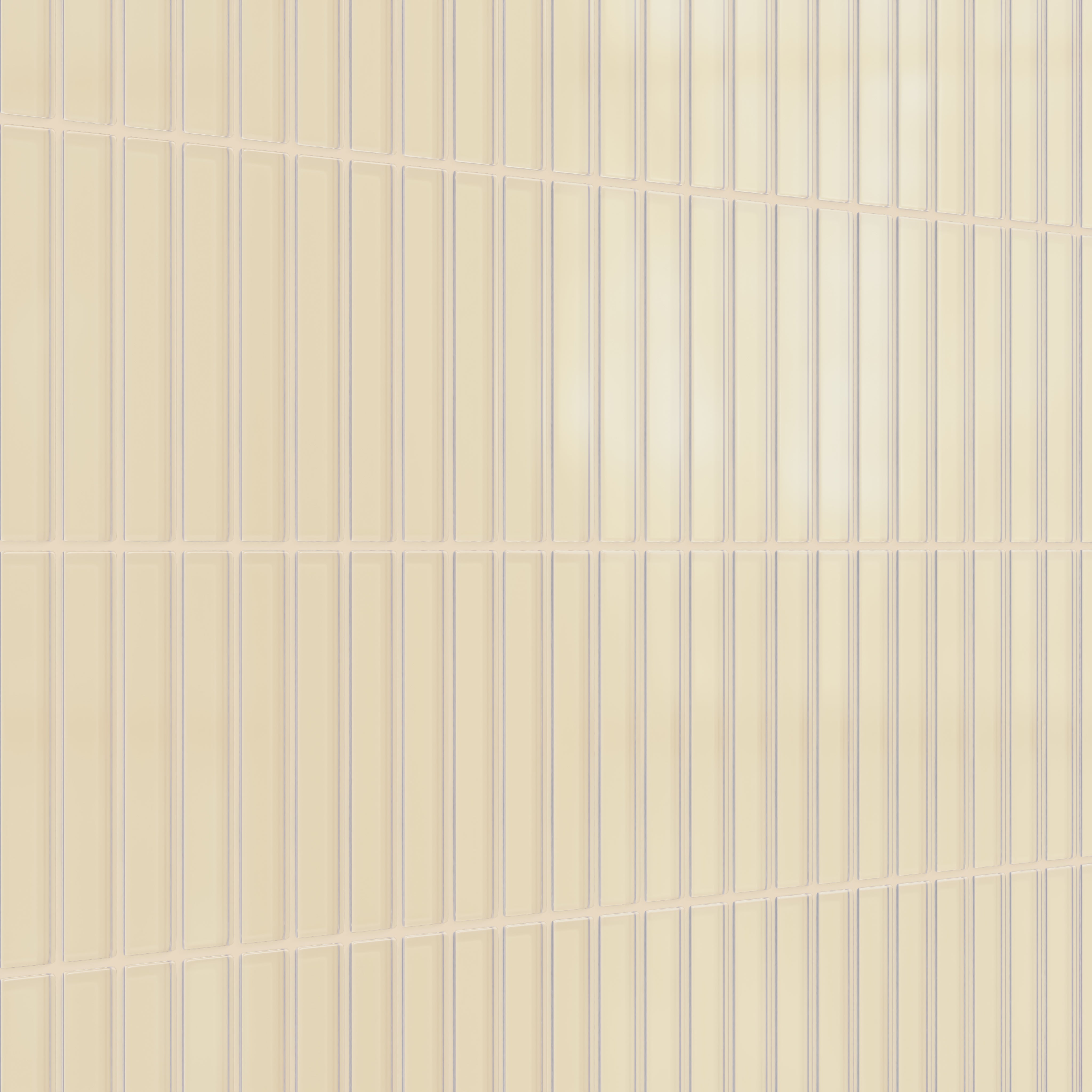 1x6 Straight Set Sheeted Glass Mosaic Tile in Chickadee Matte