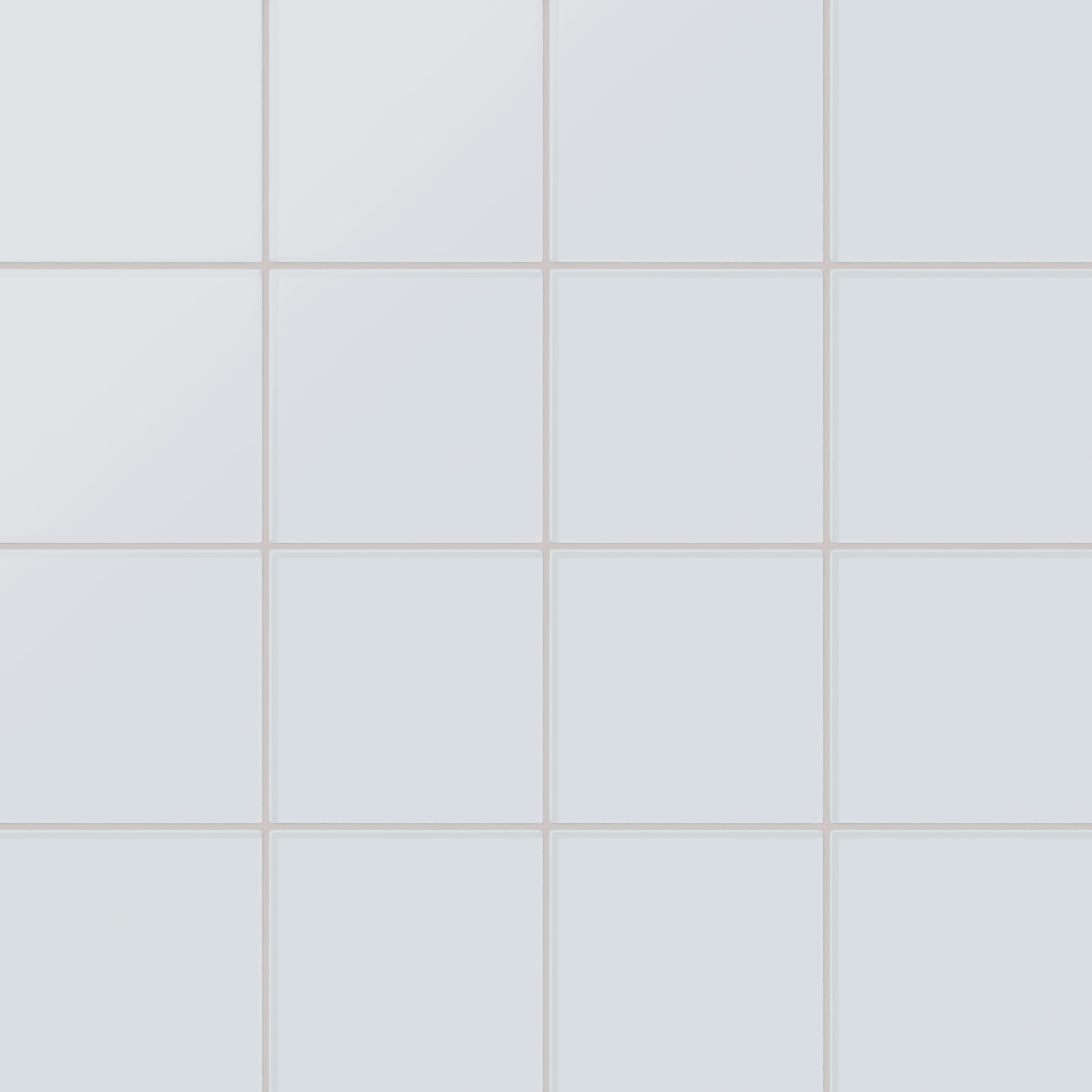 6x6 Glass Tile in Snowy Owl Matte