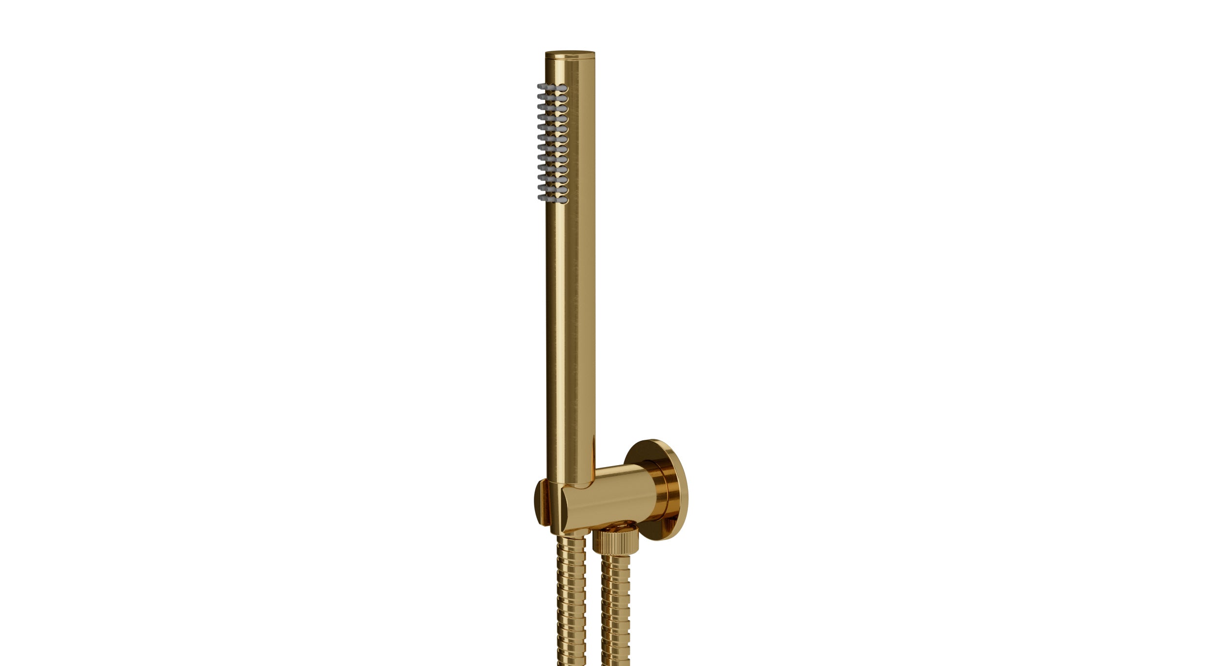 Contour & Foundry Wall Elbow with Hook Kit - Less Hand Shower in Uncoated Polished Brass
