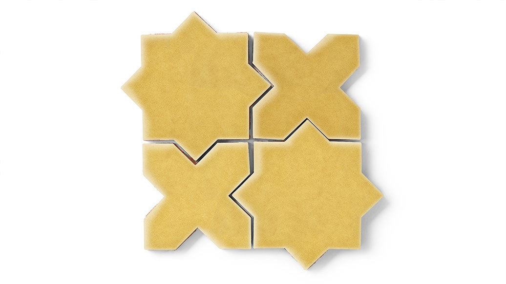 Star & Cross Original Ceramic Tile in Haystack Gloss