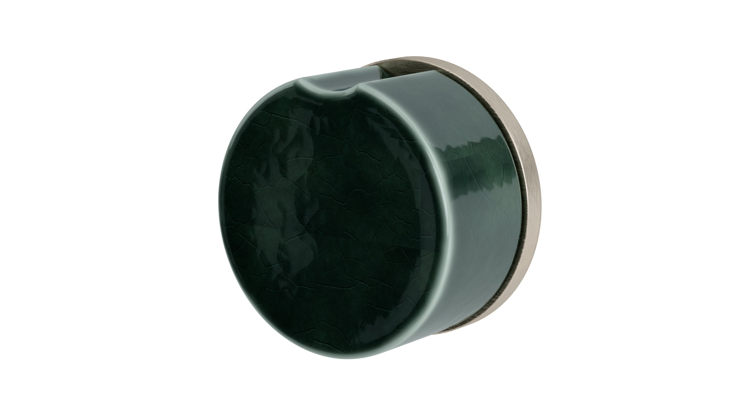 Foundry One Handle Wall Mount Diverter/Volume Control Shower Trim with Groove Ceramic Knob Handle in Satin Nickel