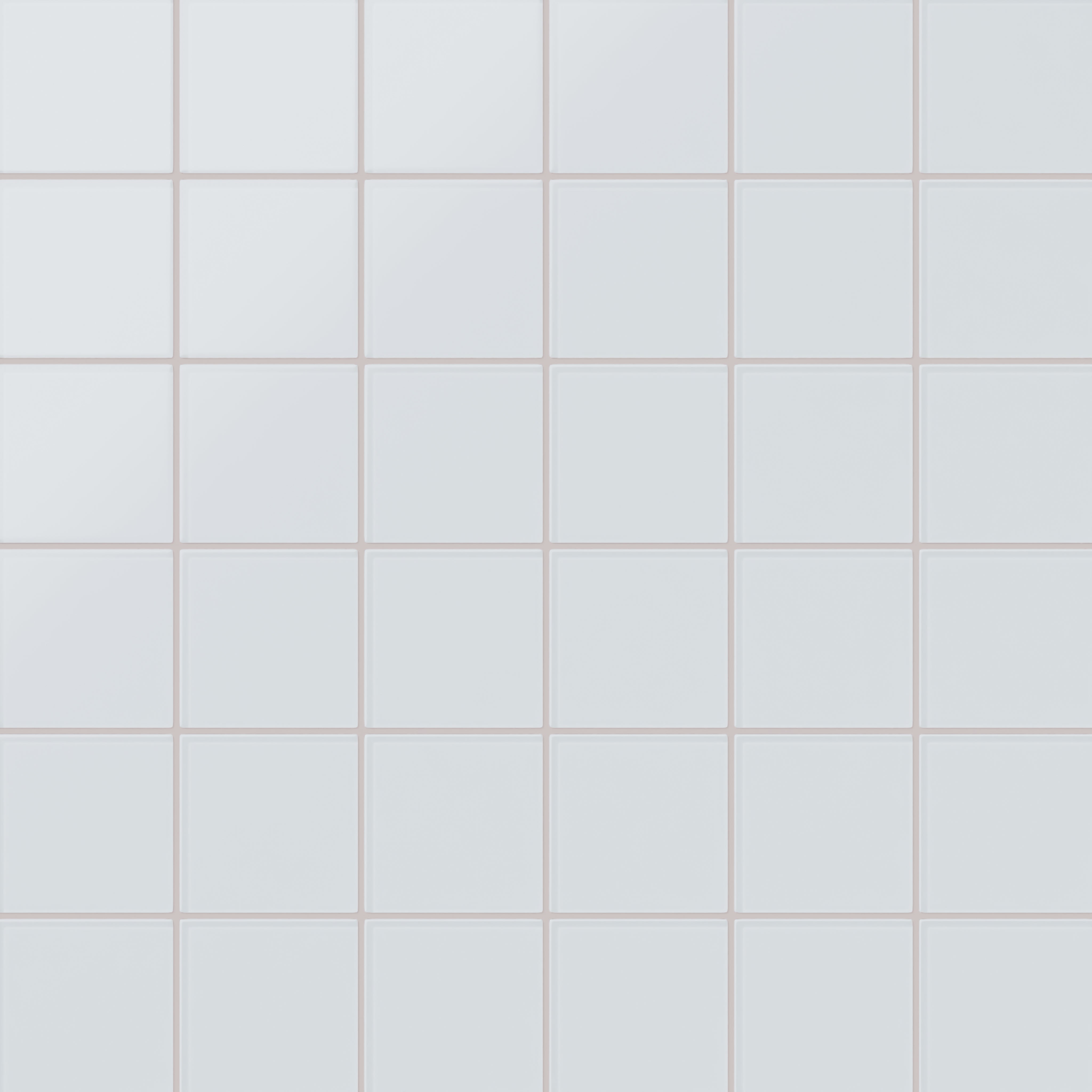4x4 Glass Tile in Snowy Owl Matte